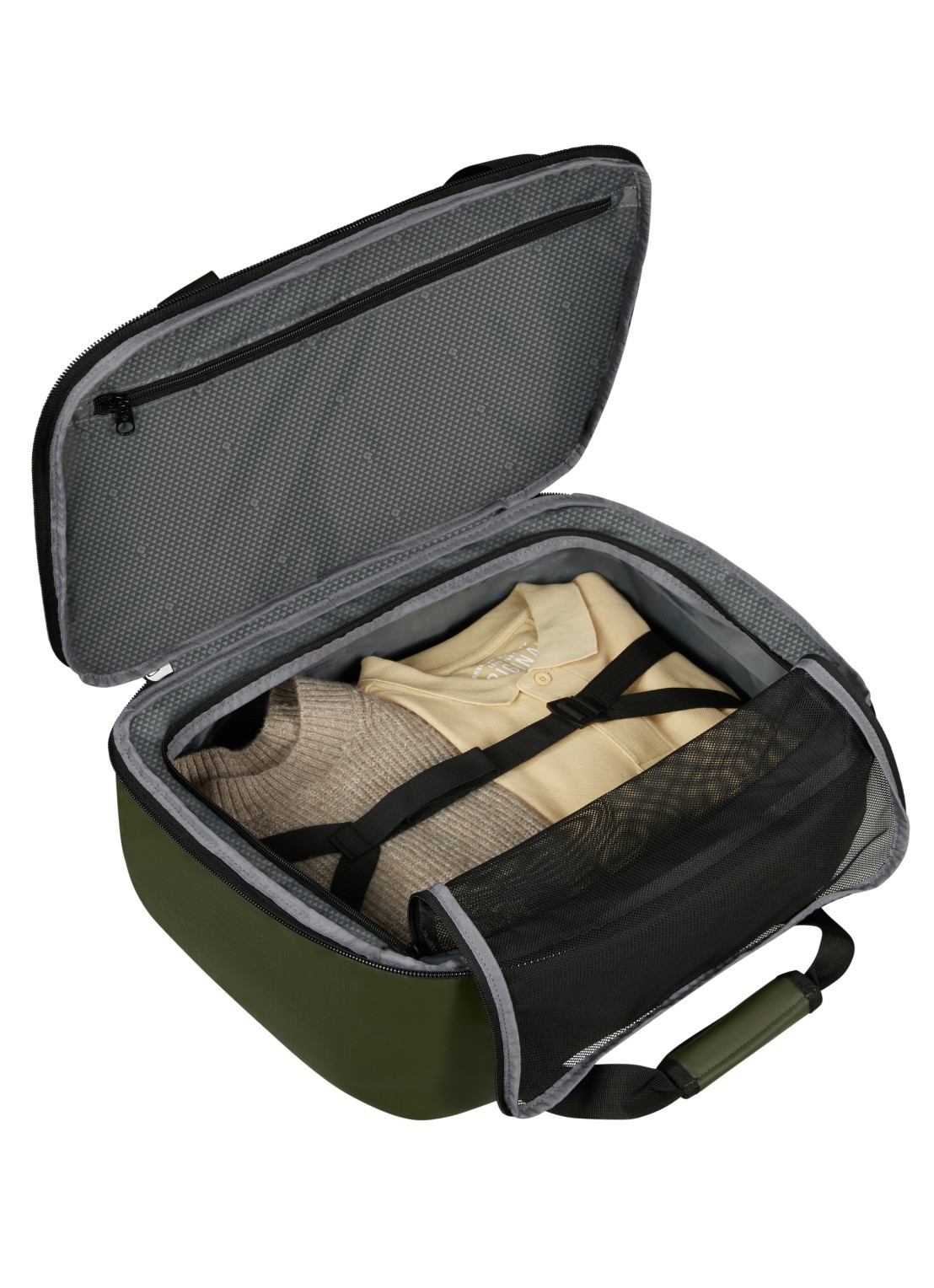 Samsonite Roadseeker Duffle Underseater rugzak  - voorkant 5 dark olive / olijfgroen