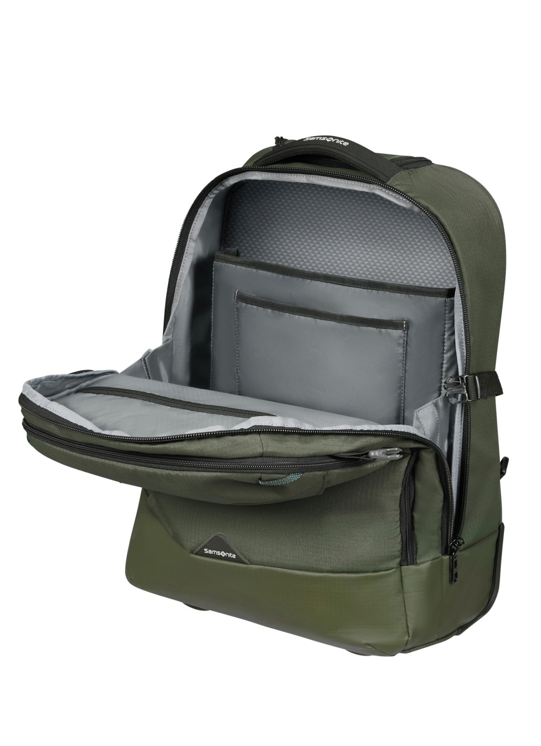 Samsonite Roadseeker Laptop/Backpack trolley met 17,3 inch laptopvak - voorkant 5 dark olive / olijfgroen
