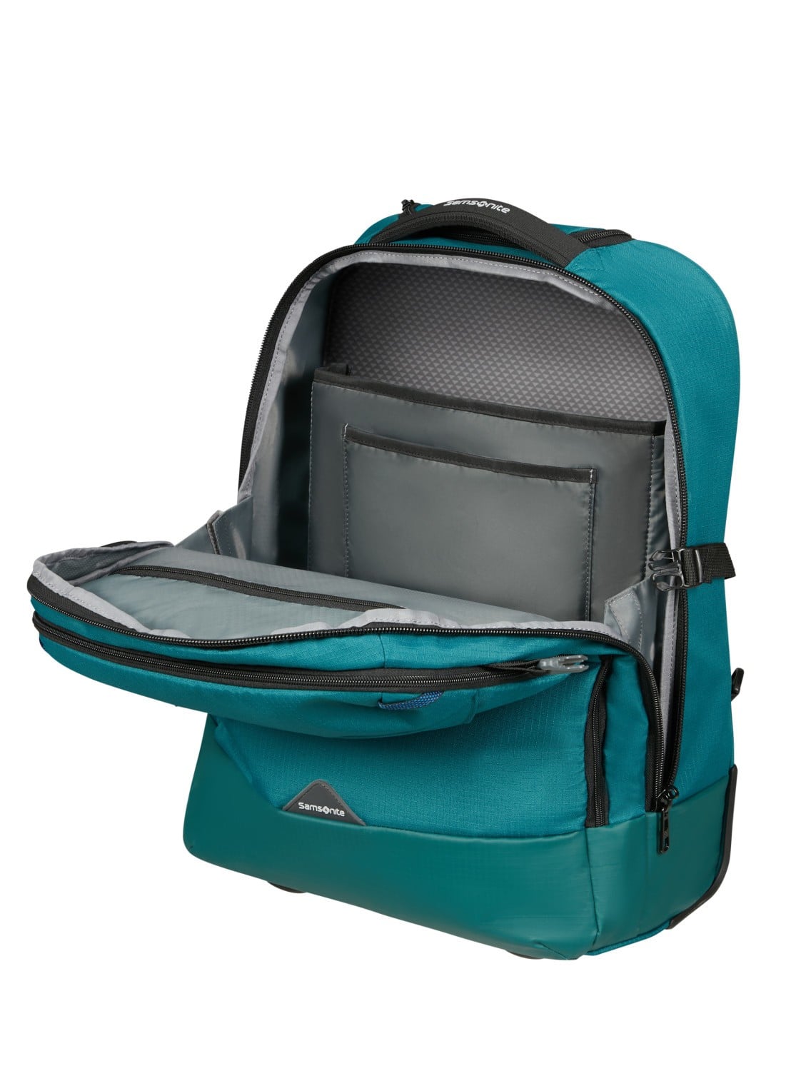 Samsonite Roadseeker Laptop/Backpack trolley met 17,3 inch laptopvak - voorkant 2 deep teal / zeegroen