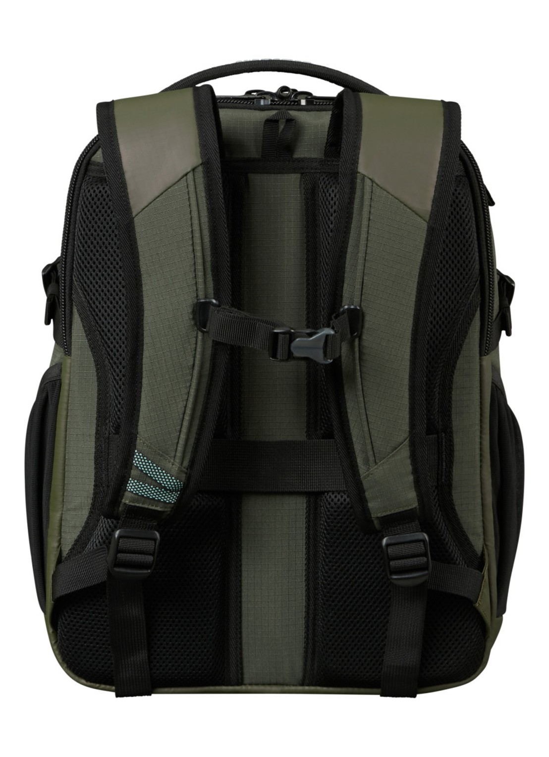 Samsonite Roadseeker laptoprugzak met 15,6 inch laptopvak - achterkant dark olive / olijfgroen