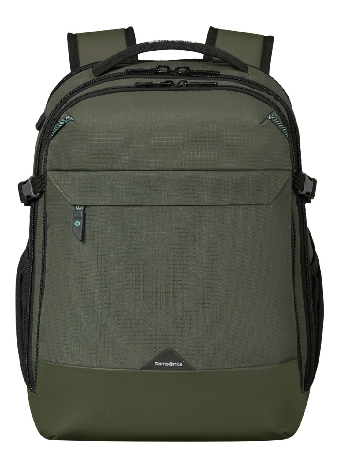 Samsonite Roadseeker laptoprugzak met 15,6 inch laptopvak - voorkant 4 dark olive / olijfgroen