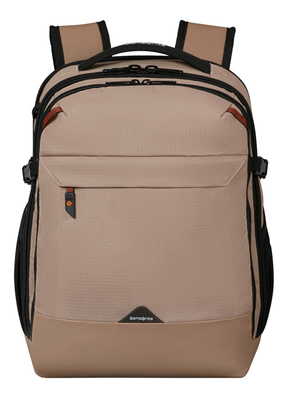 Samsonite Roadseeker laptoprugzak met 15,6 inch laptopvak - voorkant 2 dune / donkerbeige