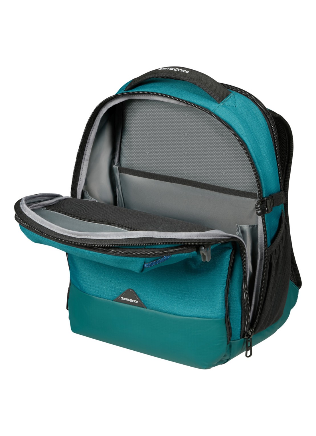 Samsonite Roadseeker laptoprugzak met 15,6 inch laptopvak - voorkant 2 deap teal / zeegroen