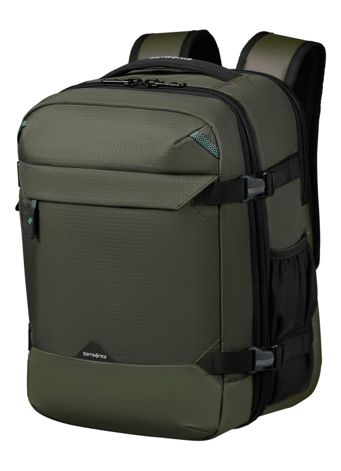 Samsonite Roadseeker Travel rugzak met 14 inch laptopvak - detail dark olive / olijfgroen
