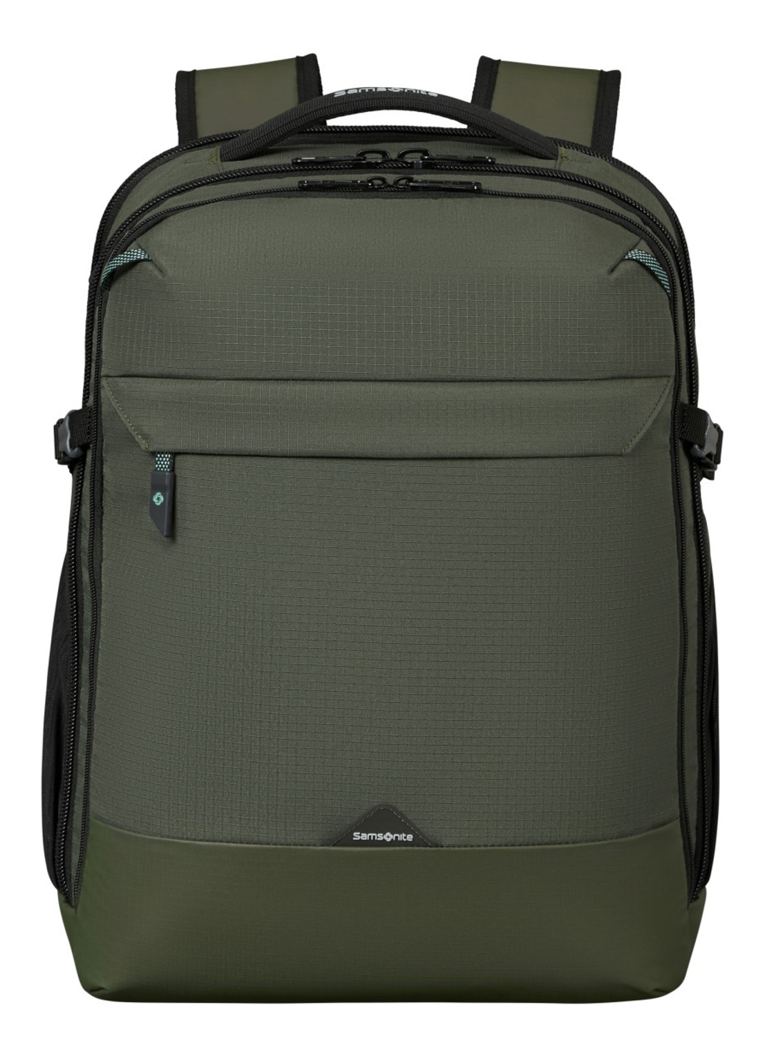 Samsonite Roadseeker vergrootbare laptoprugzak met 17,3 inch laptopvak - voorkant 4 dark olive / olijfgroen