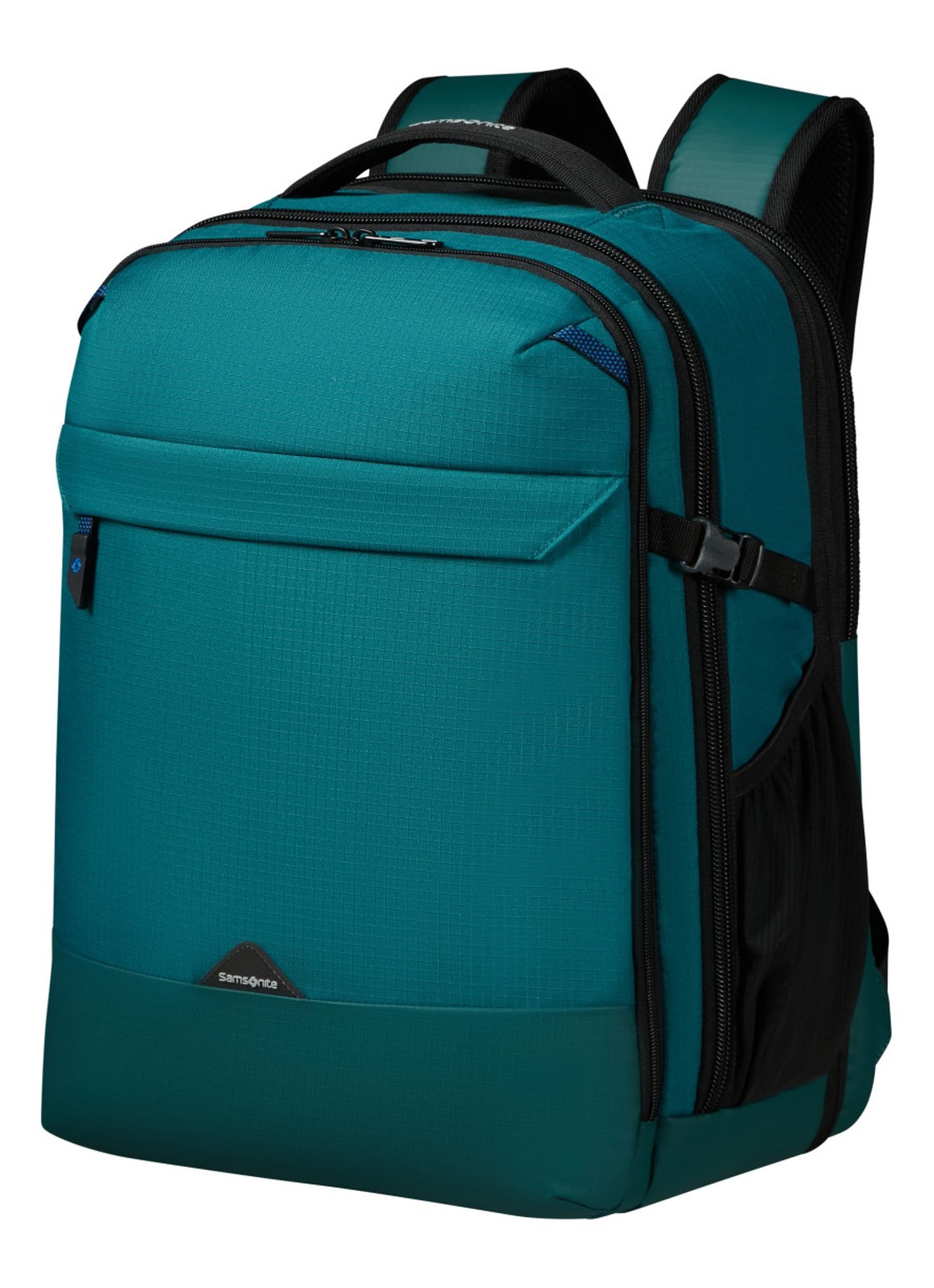 Samsonite Roadseeker vergrootbare laptoprugzak met 17,3 inch laptopvak - voorkant 5 deep teal / zeegroen