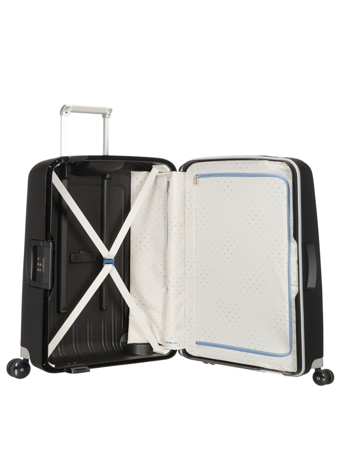 Samsonite S'Cure DLX spinner 81 cm - voorkant 3 zwart
