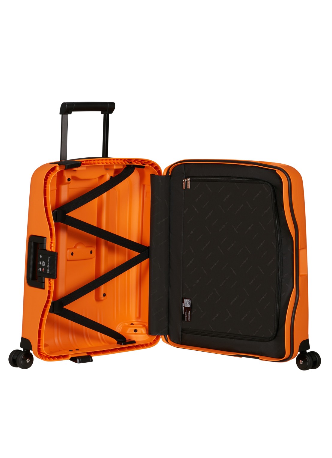 Samsonite S'Cure spinner 55 cm - voorkant 3 apricot / oranje