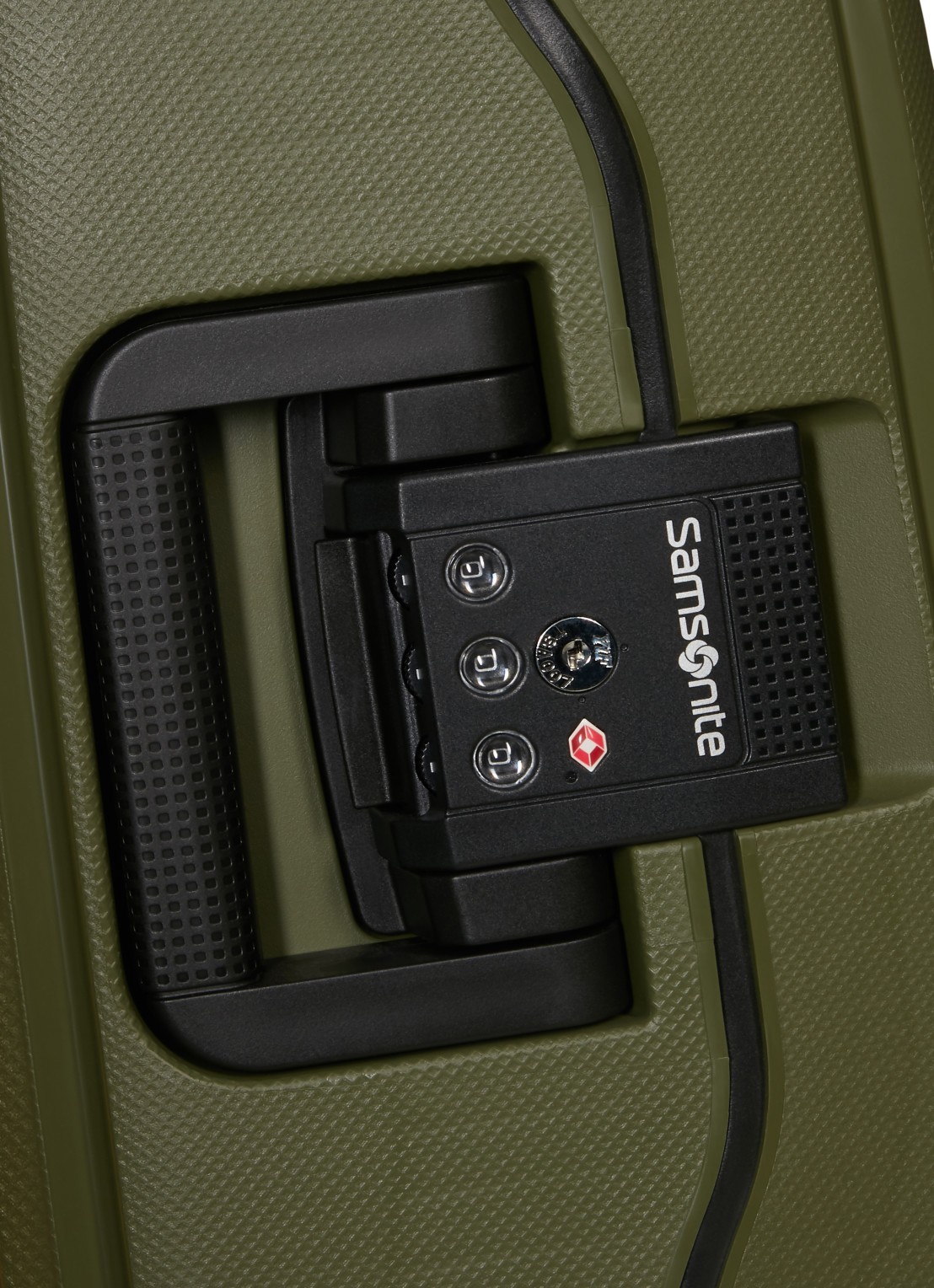 Samsonite S'Cure spinner 55 cm - detail 5 olijfgroen