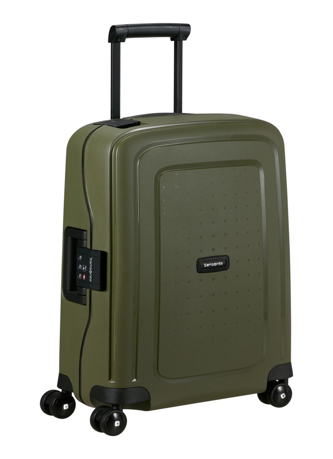Samsonite S'Cure spinner 55 cm - voorkant 2 olijfgroen