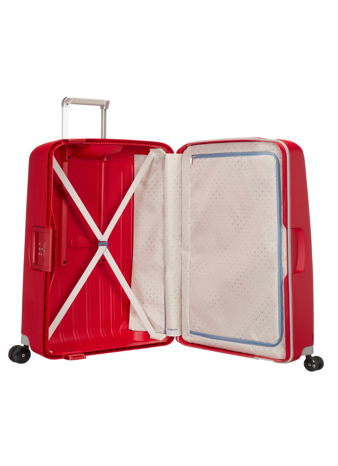 Samsonite S'Cure spinner 69 cm  - voorkant 3 steenrood