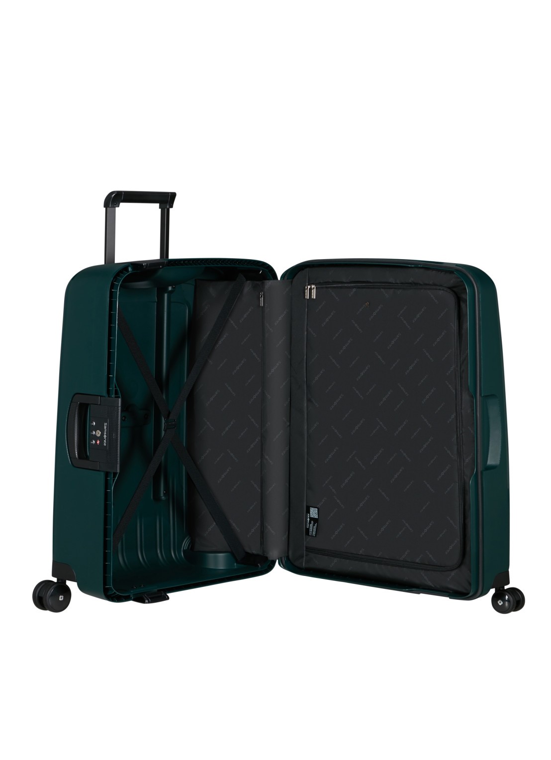 Samsonite S'Cure spinner 69 cm - voorkant 2 dark teal / donkergroen