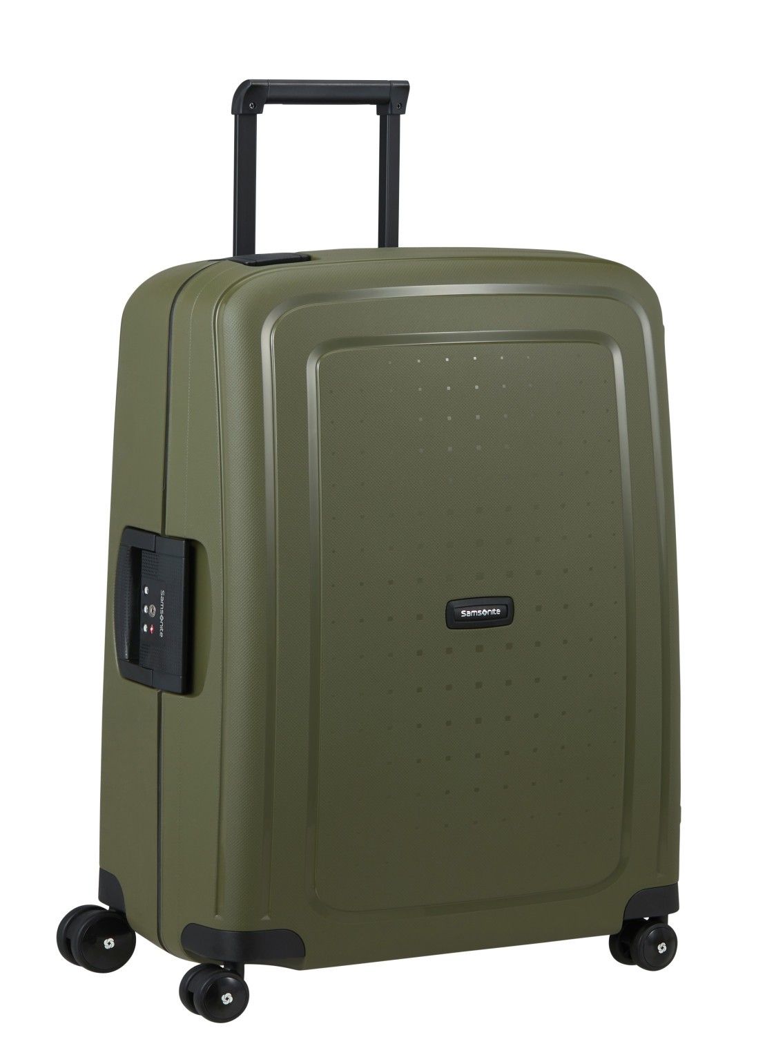 Samsonite S'Cure spinner 69 cm - voorkant 2 olijfgroen