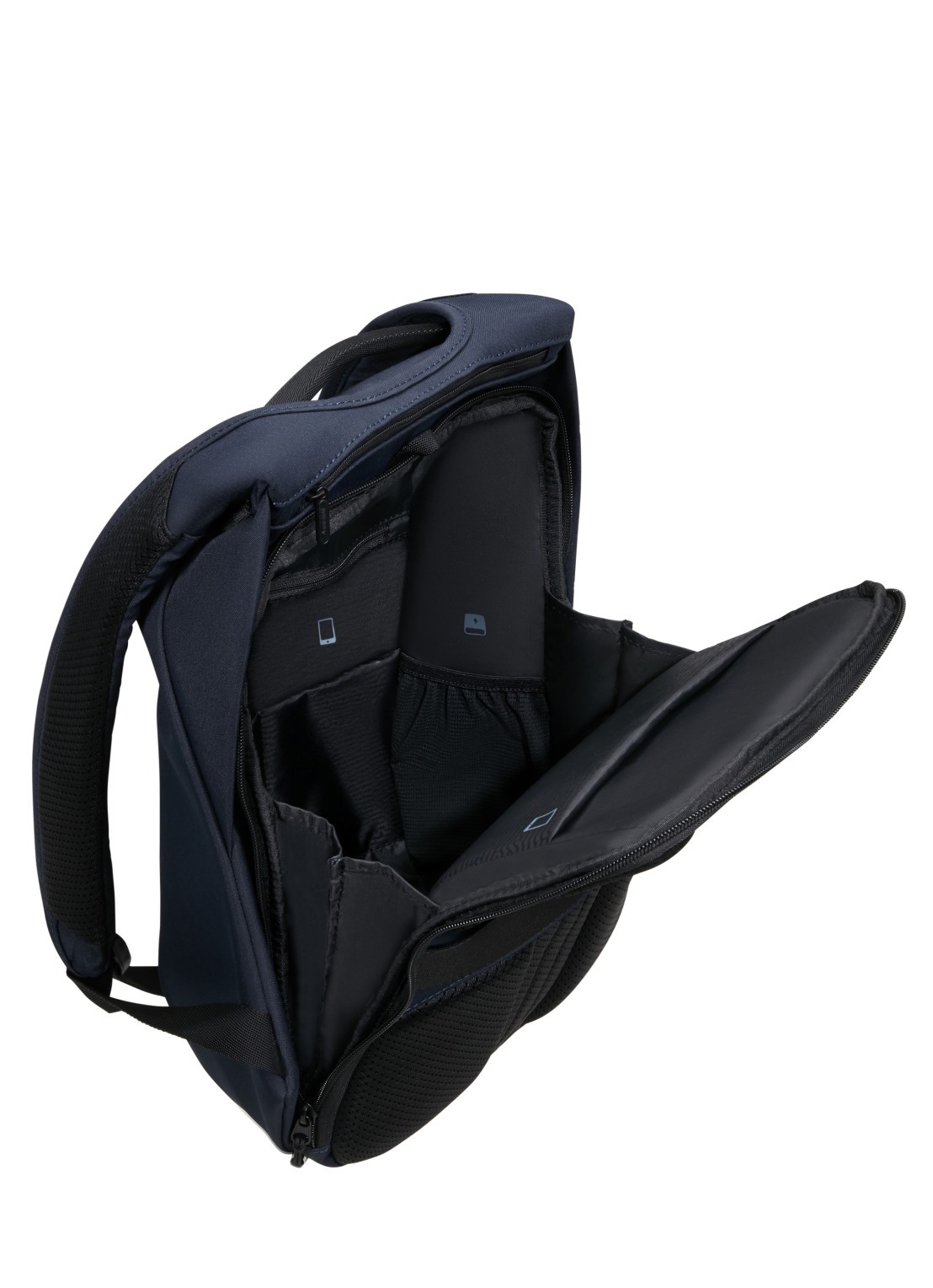 Samsonite Securipak 2.0 rugzak - achterkant 4 donkerblauw