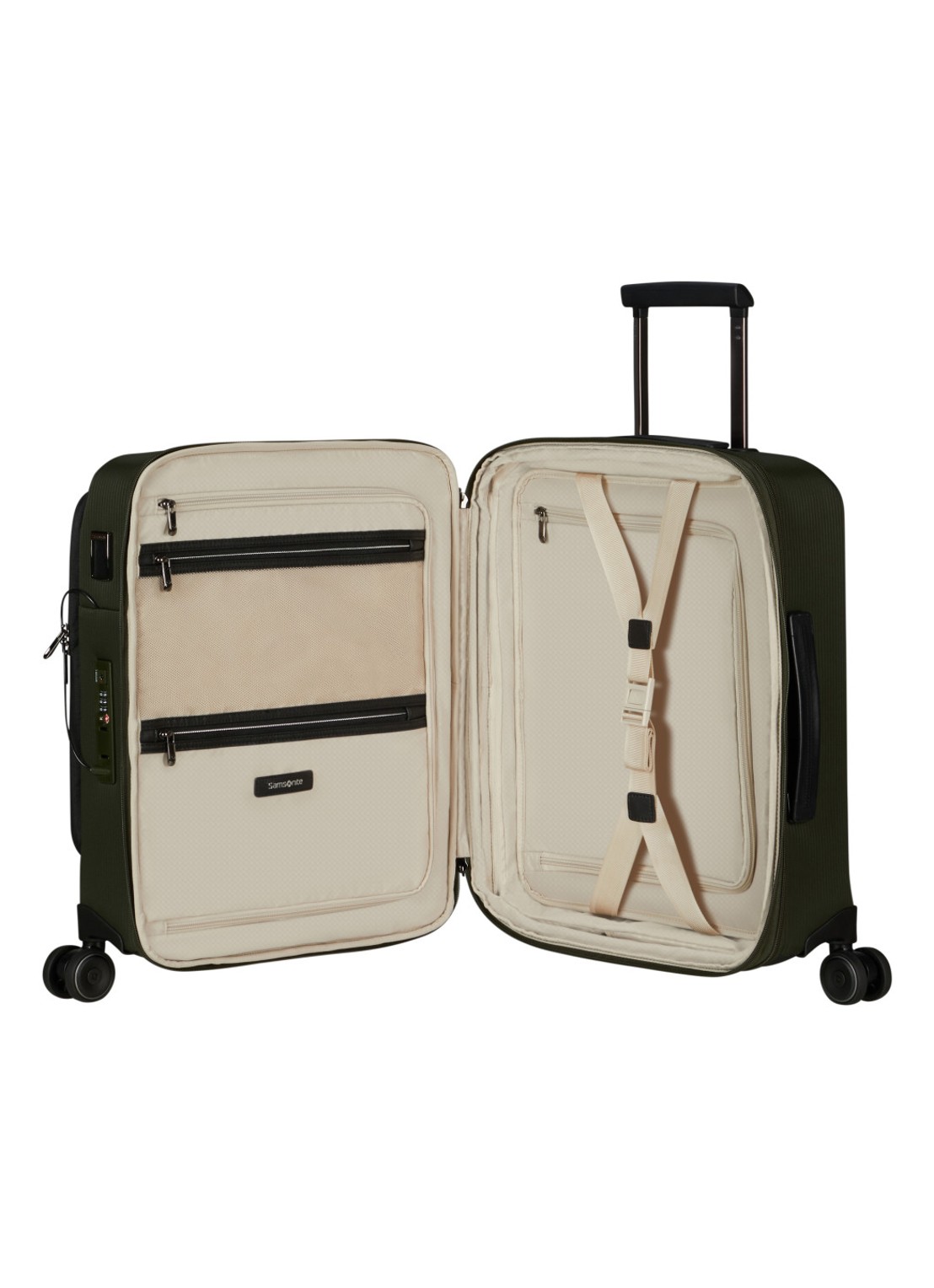 Samsonite Splendix spinner 55 cm - detail donkergroen