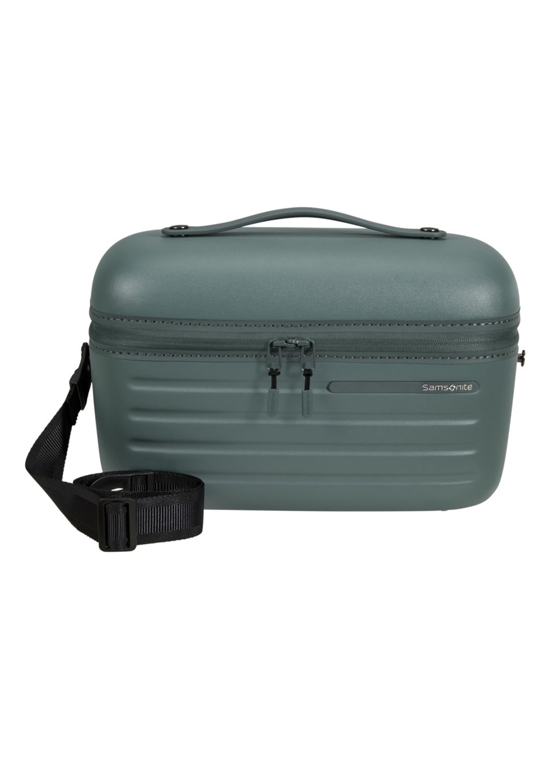 Samsonite Stackd beautycase met afneembare schouderriem en uitneembaar etui - voorkant 2 lichtblauw