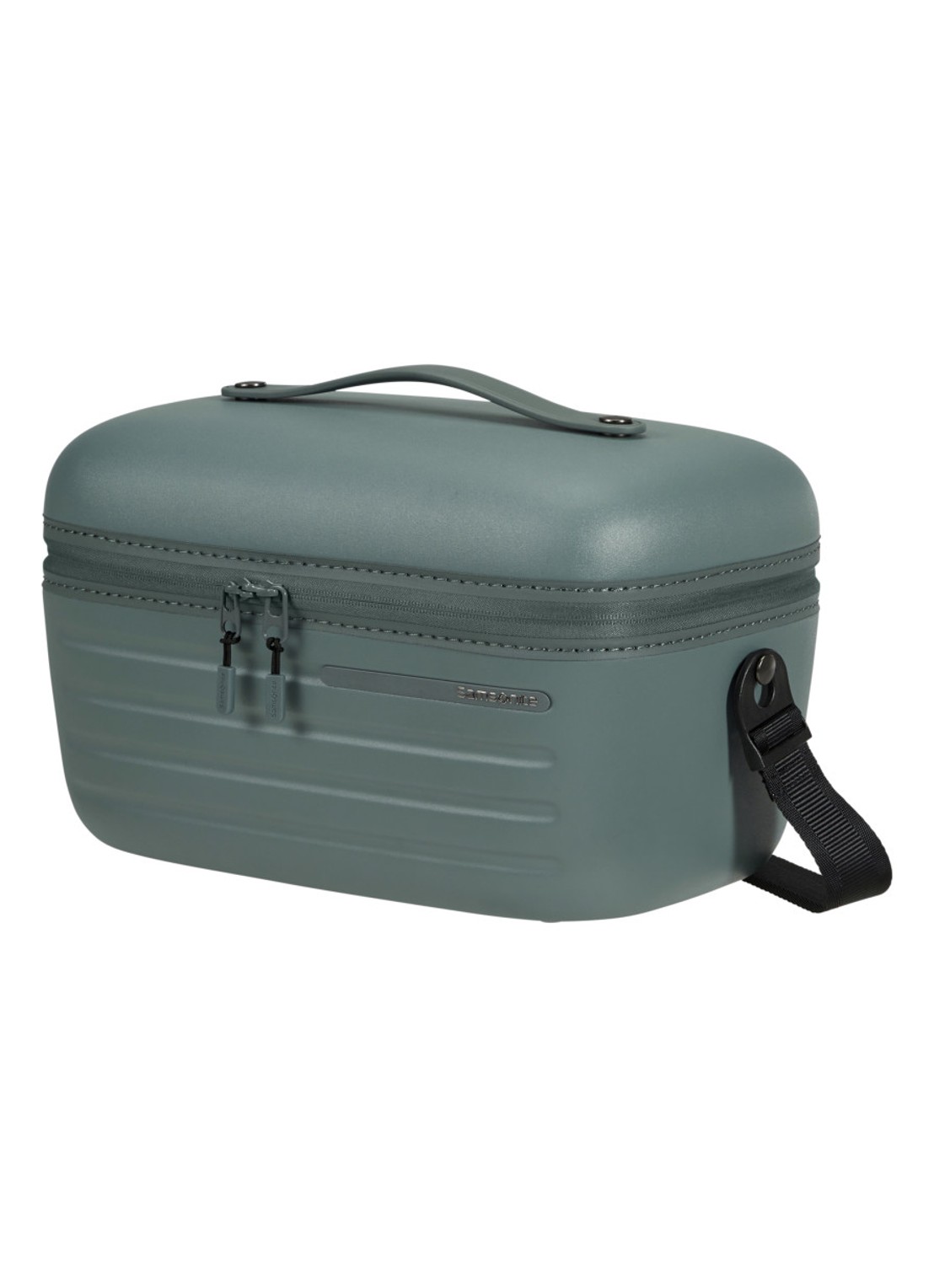 Samsonite Stackd beautycase met afneembare schouderriem en uitneembaar etui - voorkant 3 lichtblauw