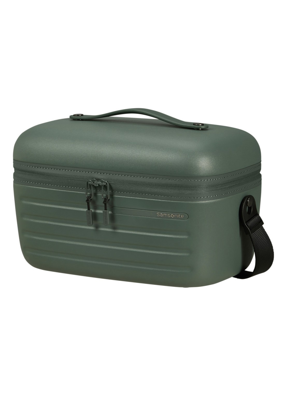 Samsonite Stackd beautycase met afneembare schouderriem en uitneembaar etui - voorkant 2 groen