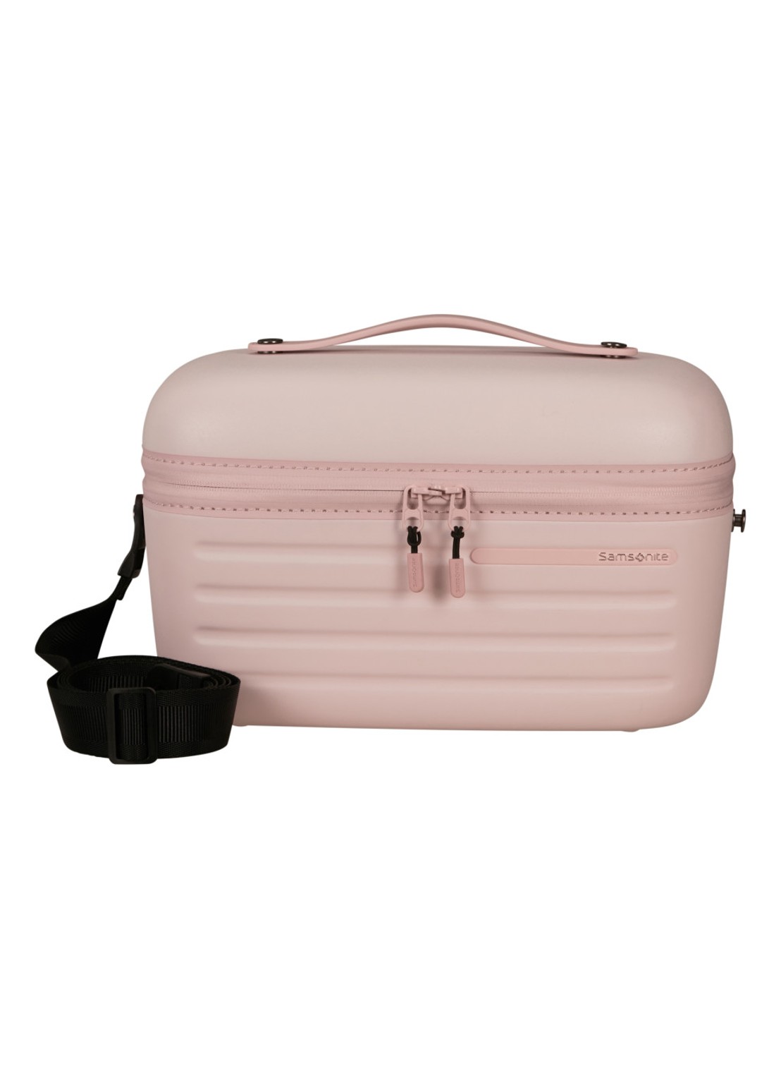Samsonite Stackd beautycase met logo - voorkant 2 lichtroze