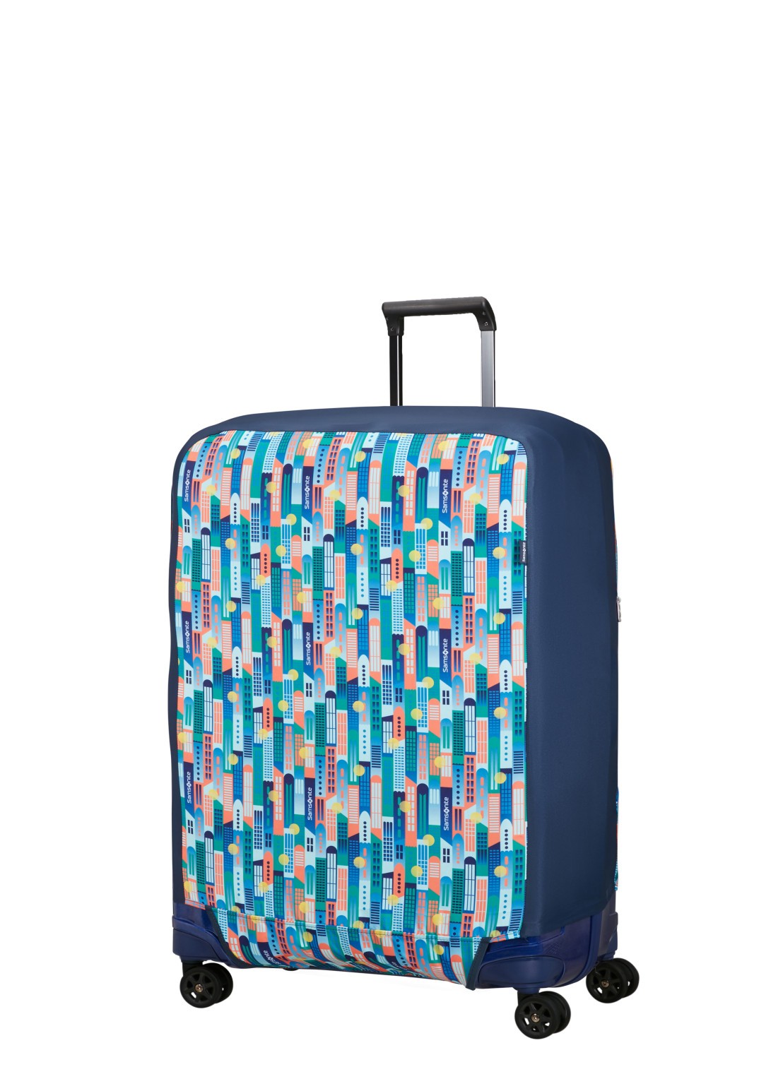 Samsonite TA Revolution L kofferhoes - voorkant 3 blauw