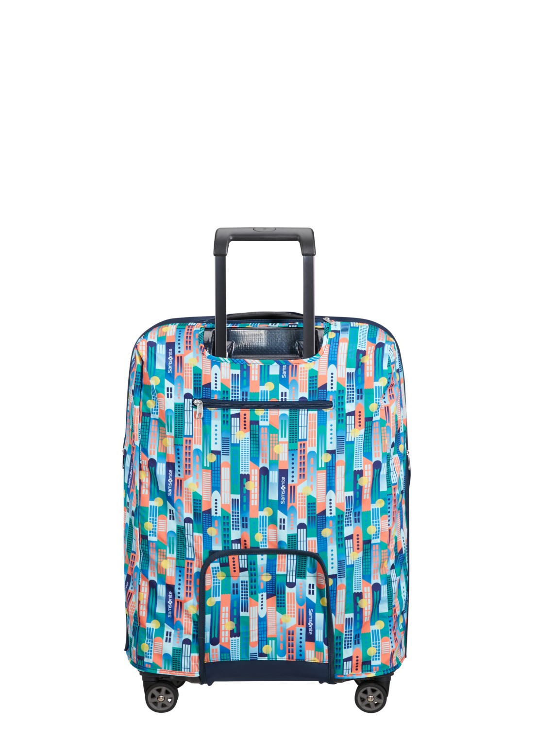 Samsonite TA Revolution M kofferhoes - achterkant 3 blauw