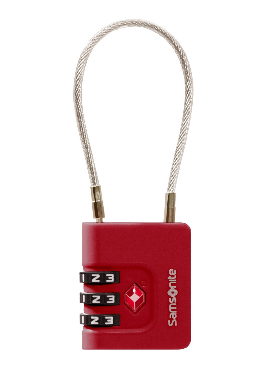 Samsonite TA Revolution TSA cijferslot - achterkant rood