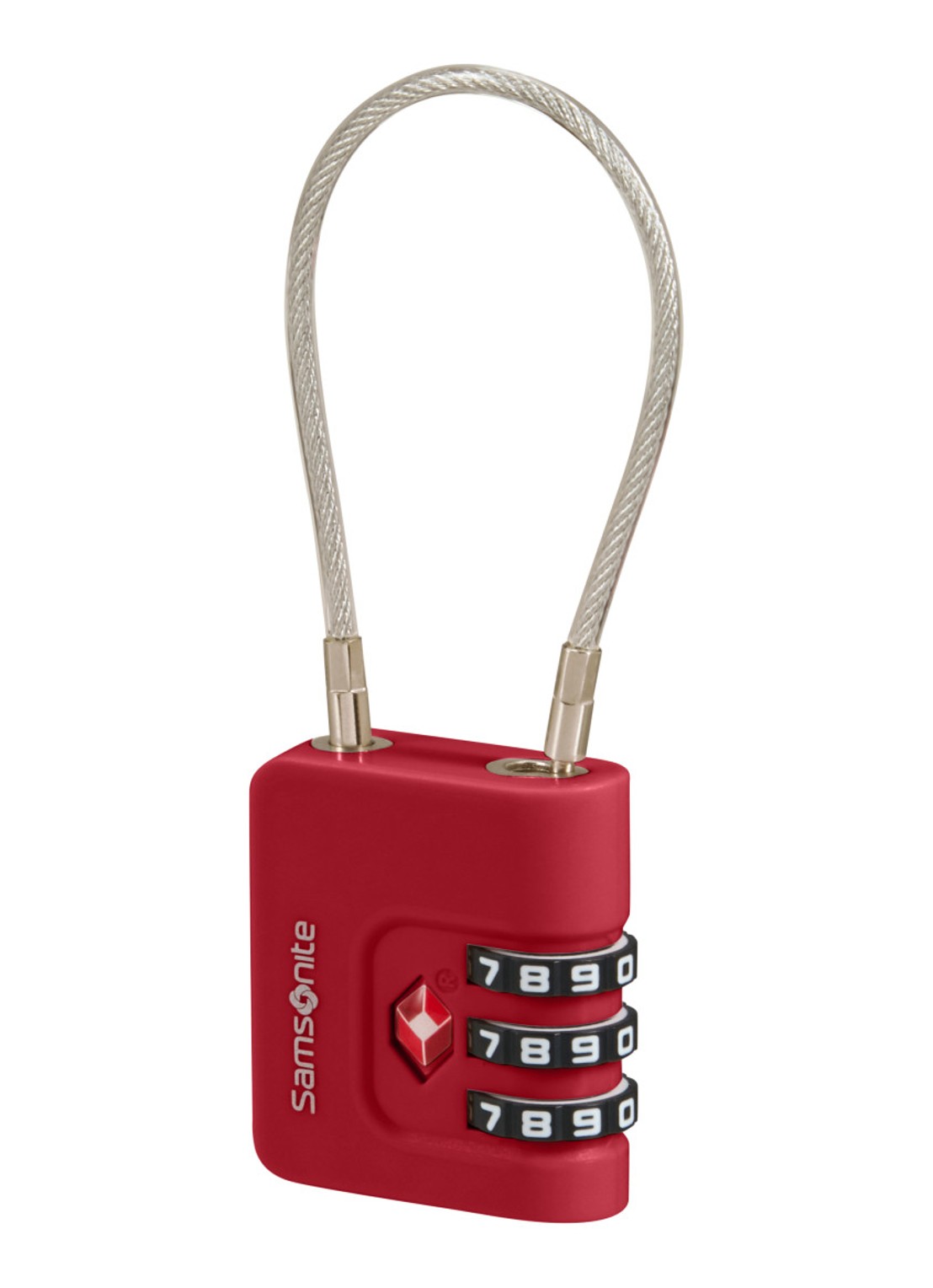 Samsonite TA Revolution TSA cijferslot - voorkant 3 rood