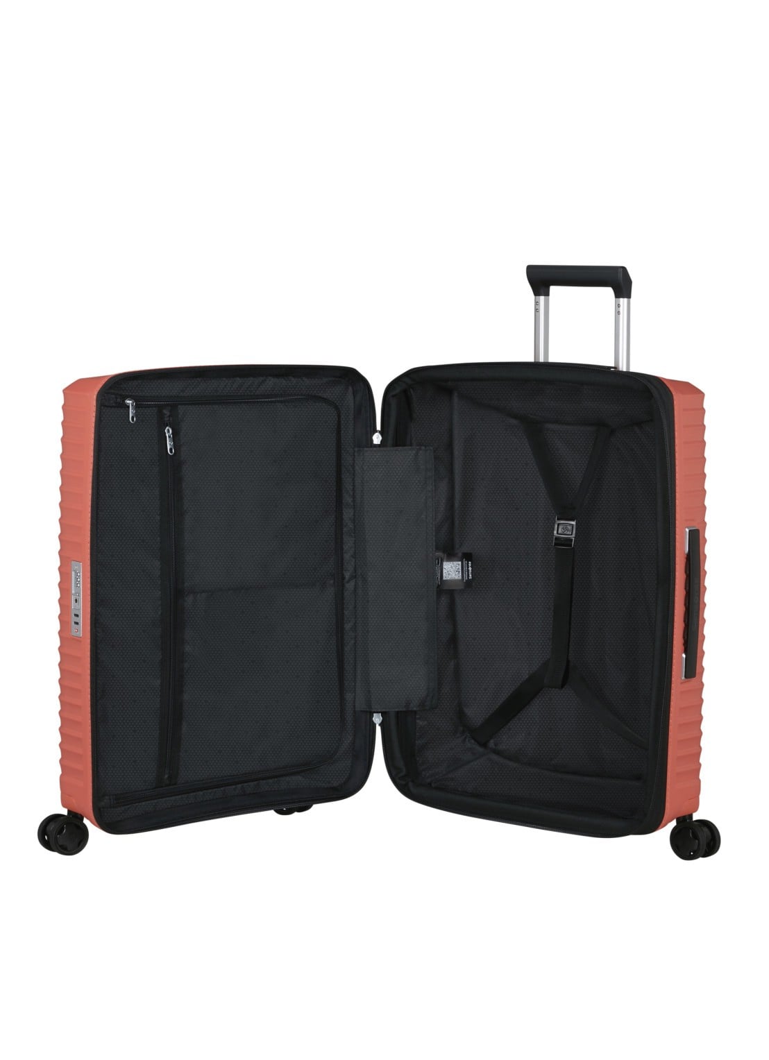 Samsonite Upscape spinner 68 cm - achterkant donkerbeige