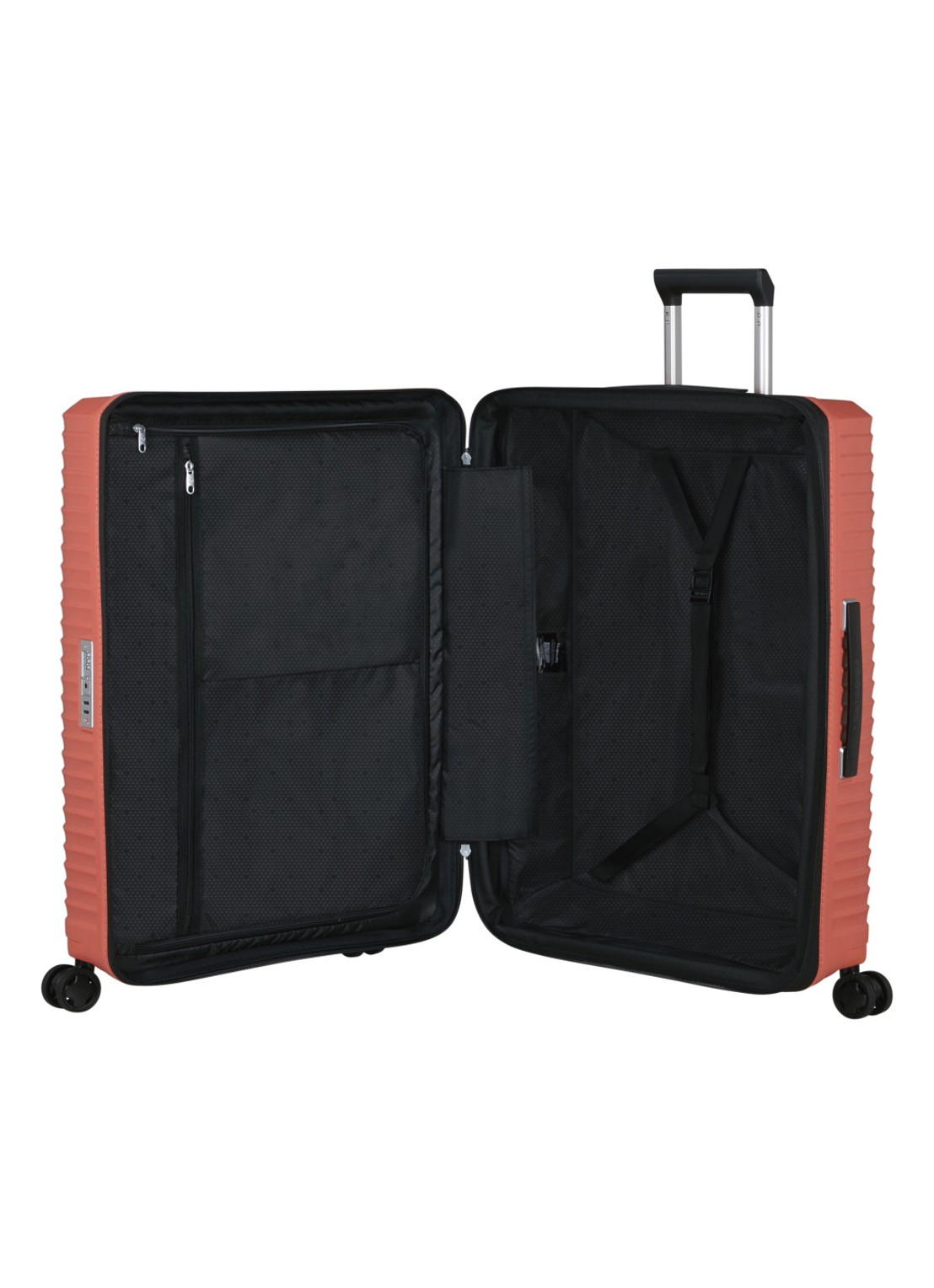 Samsonite Upscape spinner 75 cm - achterkant donkerbeige