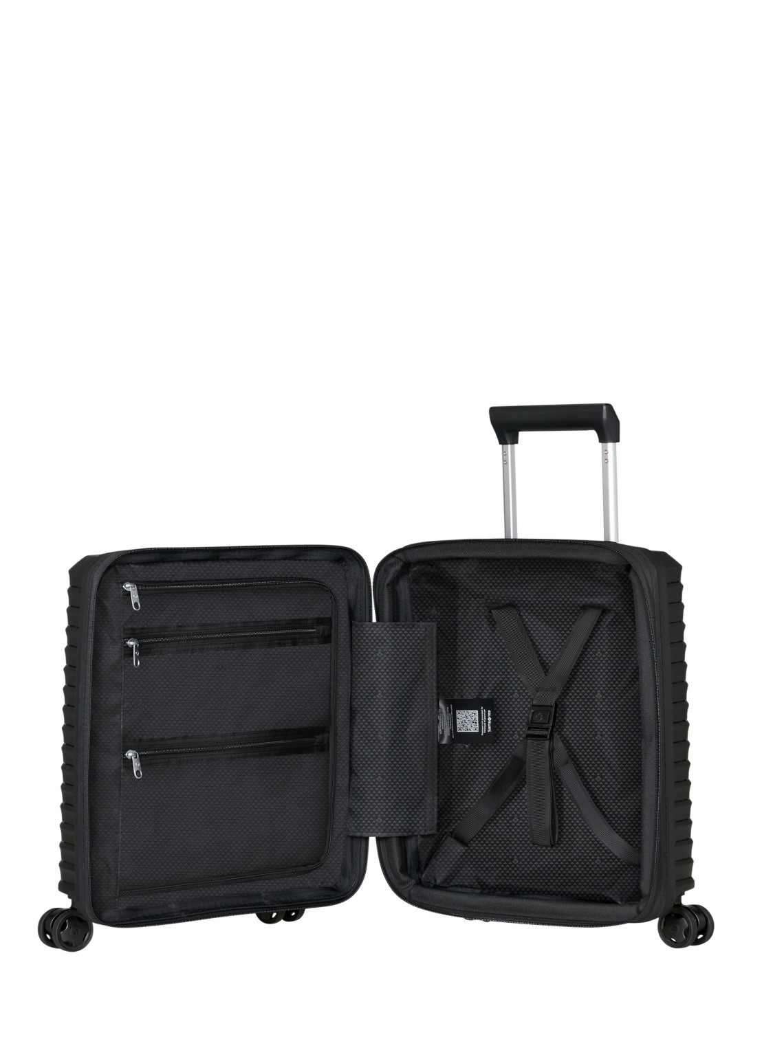 Samsonite Upscape vergrootbare spinner 45 cm - achterkant zwart