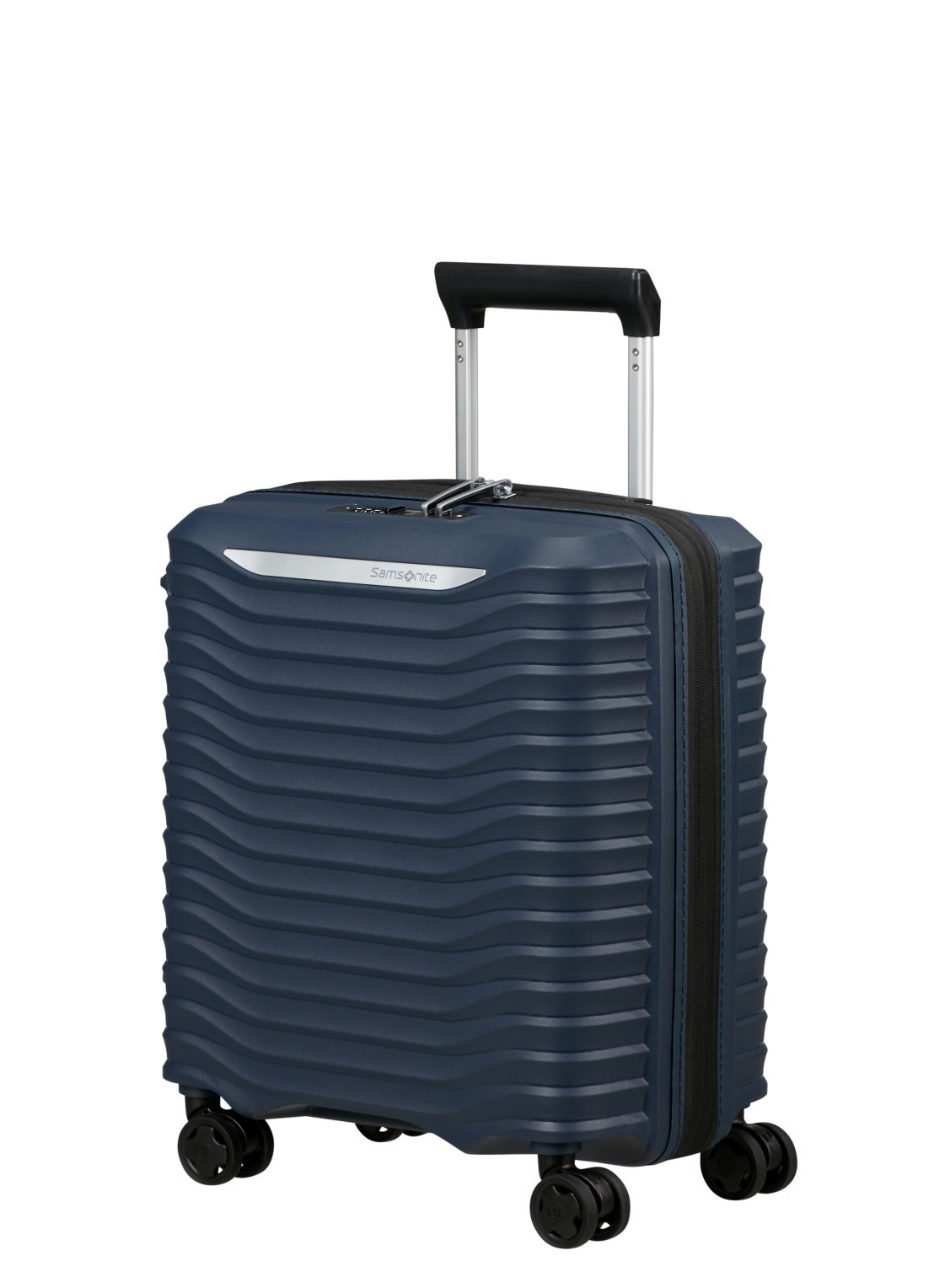 Samsonite Upscape vergrootbare spinner 45 cm - voorkant 2 donkerblauw