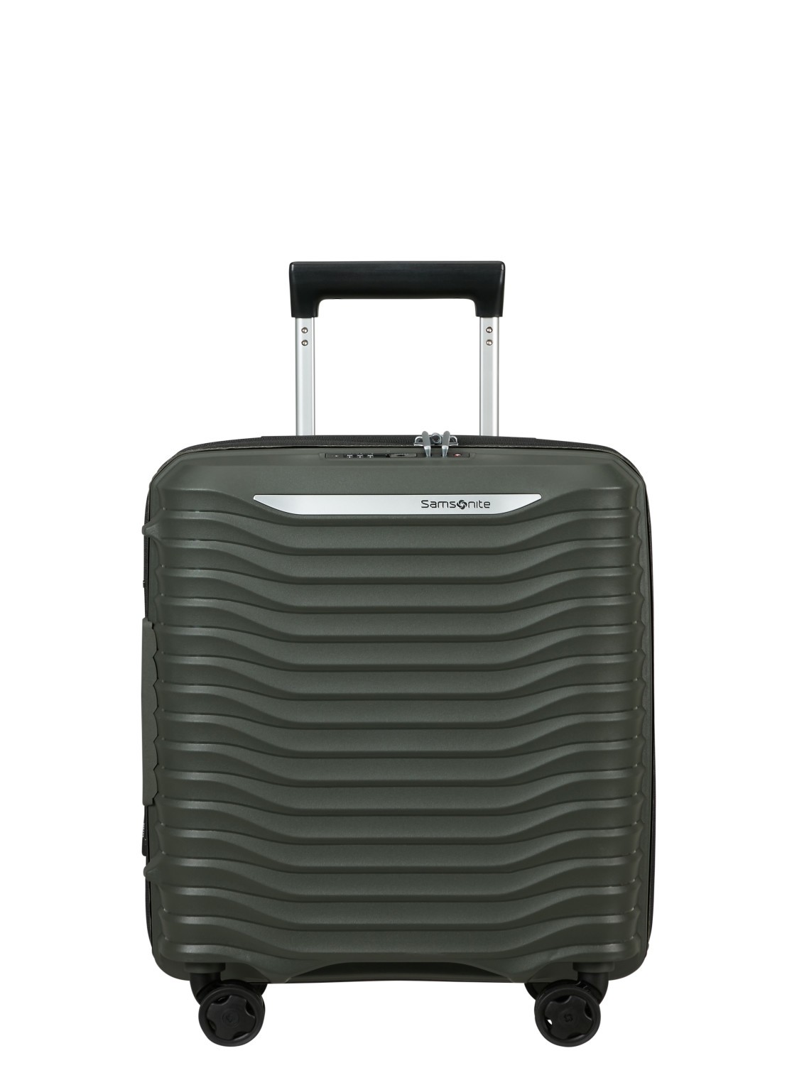 Samsonite Upscape vergrootbare spinner 45 cm - voorkant 4 donkergroen