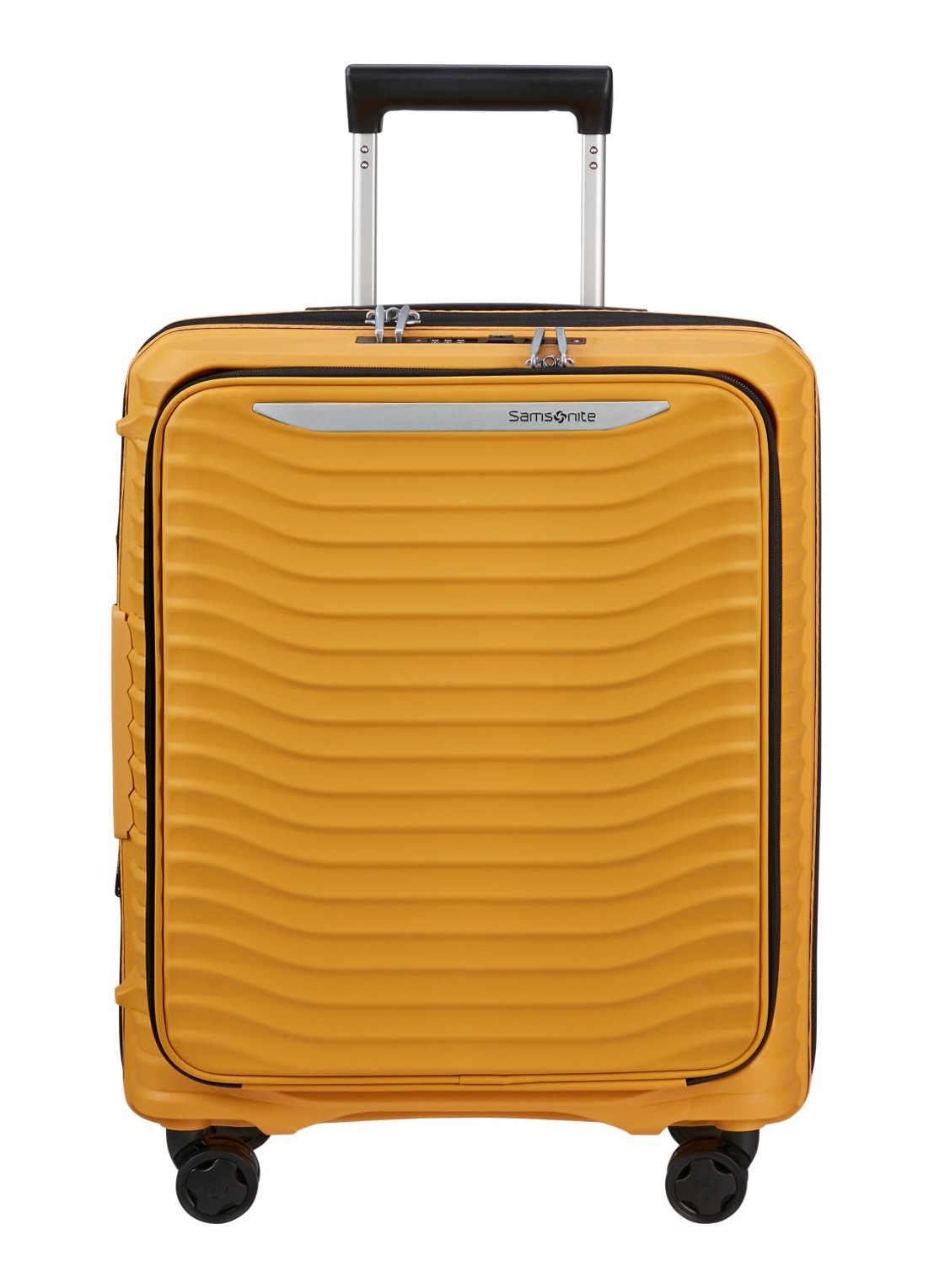 Samsonite Upscape vergrootbare spinner 55 cm - voorkant 4 geel