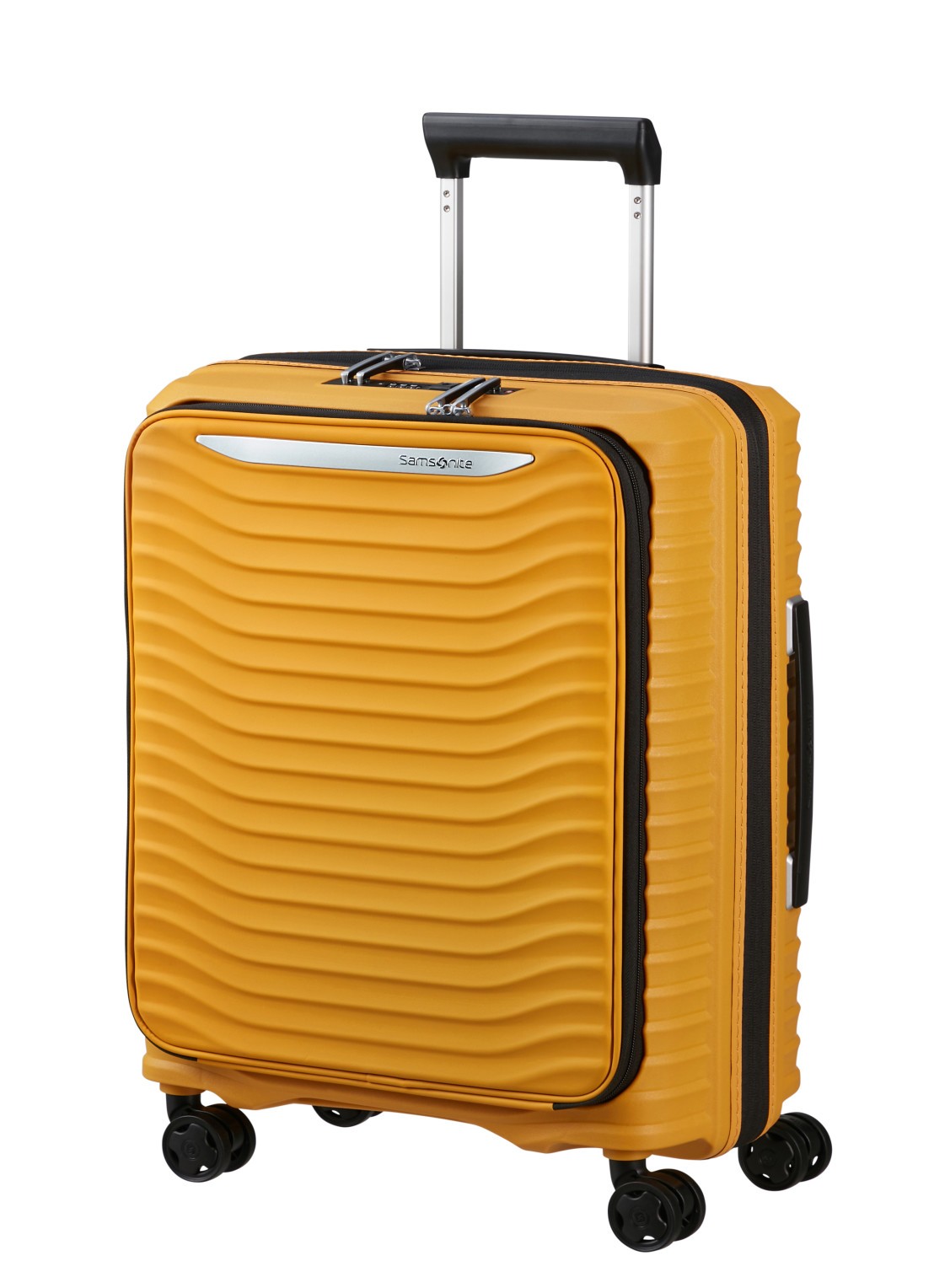 Samsonite Upscape vergrootbare spinner 55 cm - voorkant 5 geel
