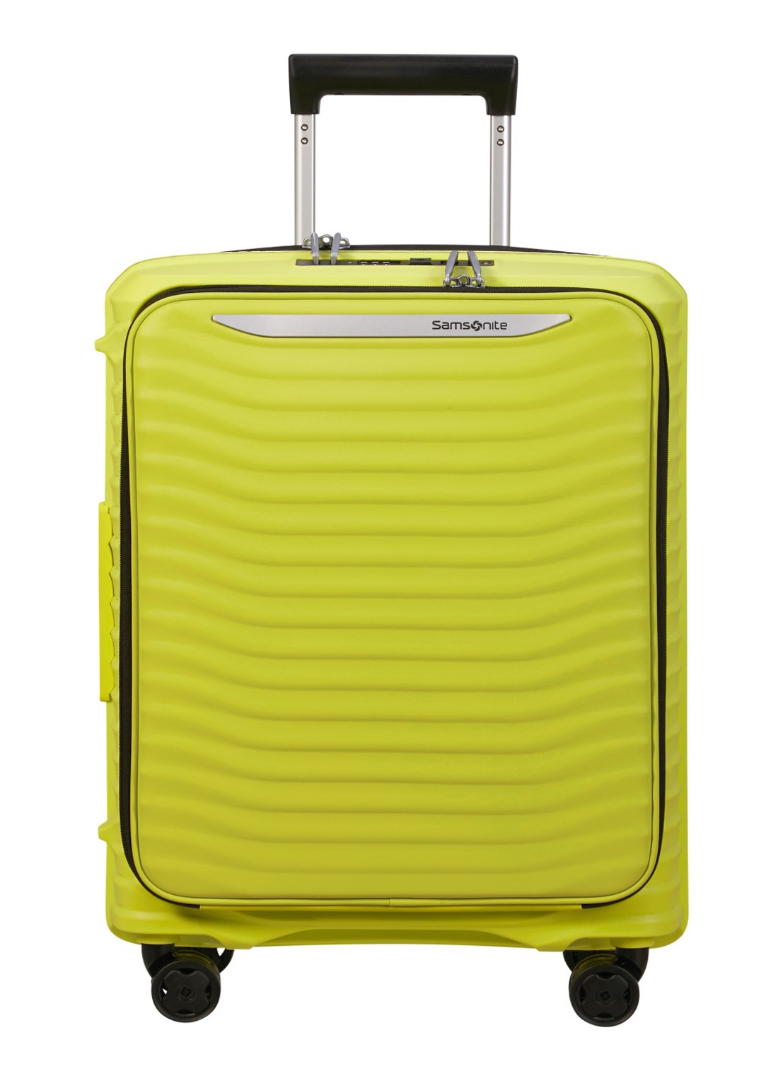 Samsonite Upscape vergrootbare spinner 55 cm - voorkant 3 lime / limegroen