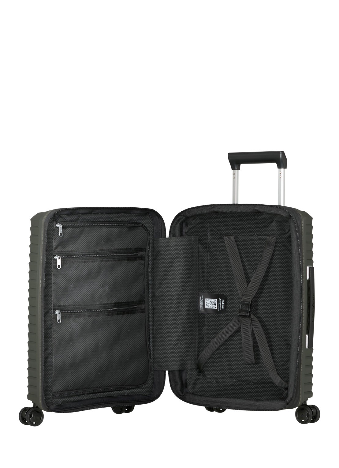 Samsonite Upscape vergrootbare spinner 55 cm - achterkant 3 donkergroen