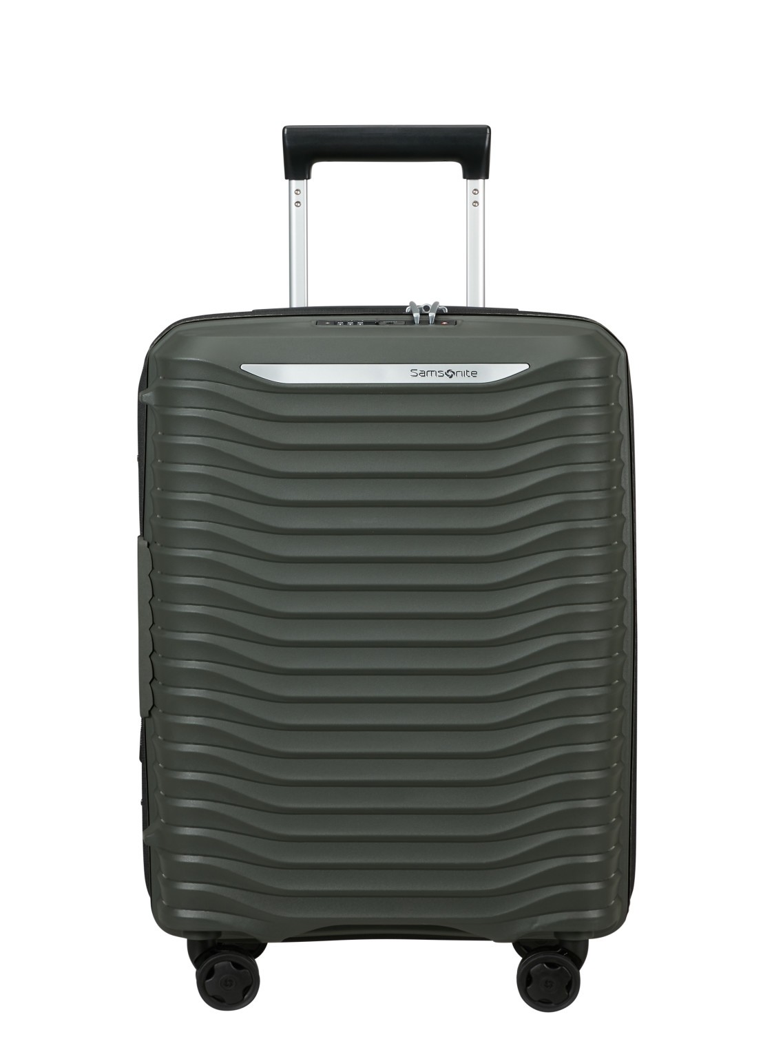 Samsonite Upscape vergrootbare spinner 55 cm - voorkant donkergroen