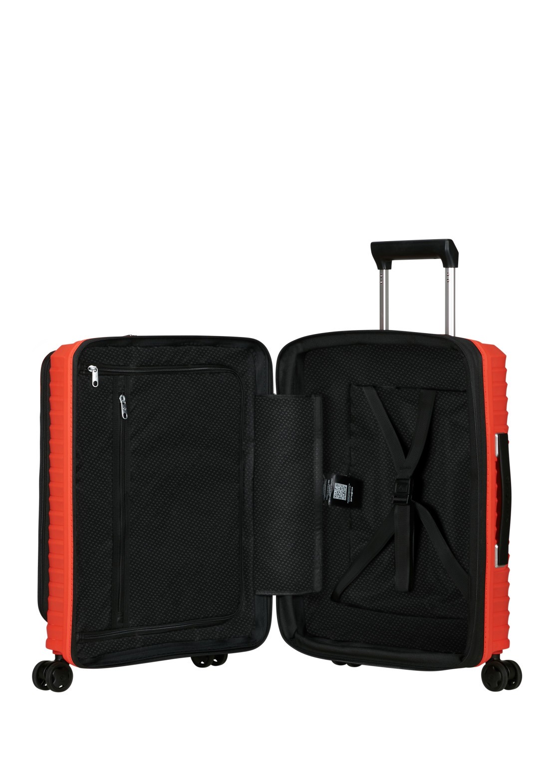 Samsonite Upscape vergrootbare spinner 55 cm - achterkant 6 oranjerood