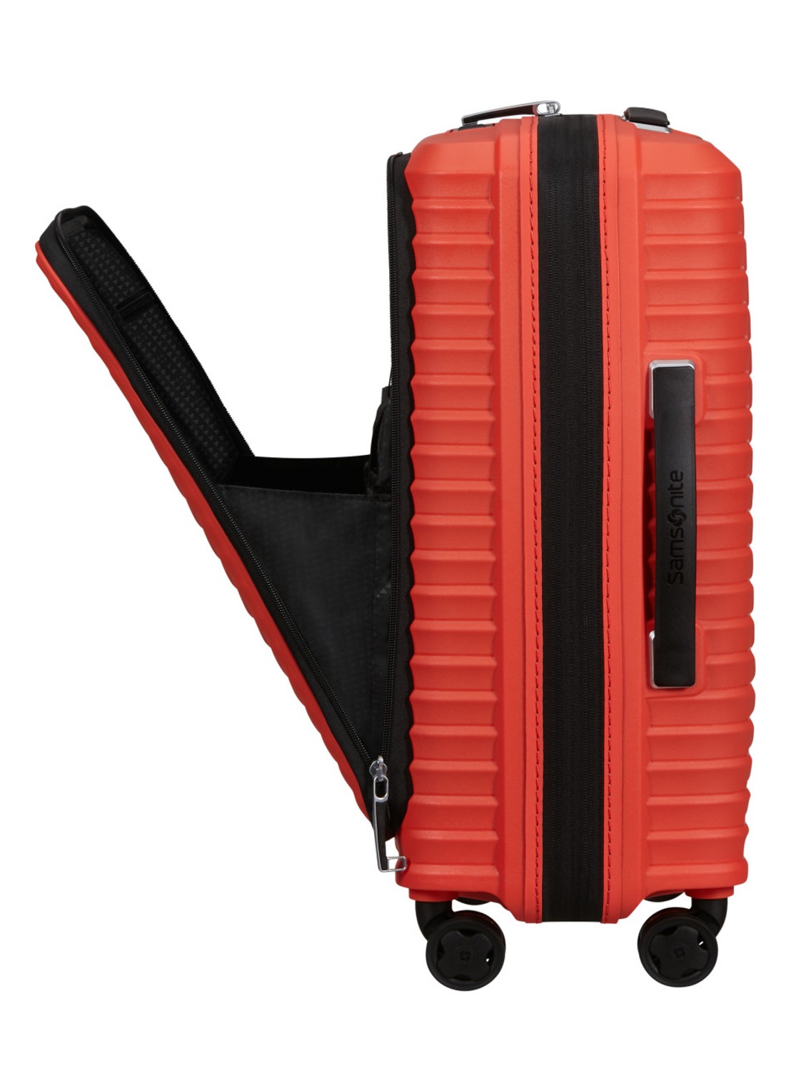 Samsonite Upscape vergrootbare spinner 55 cm - detail 4 oranjerood