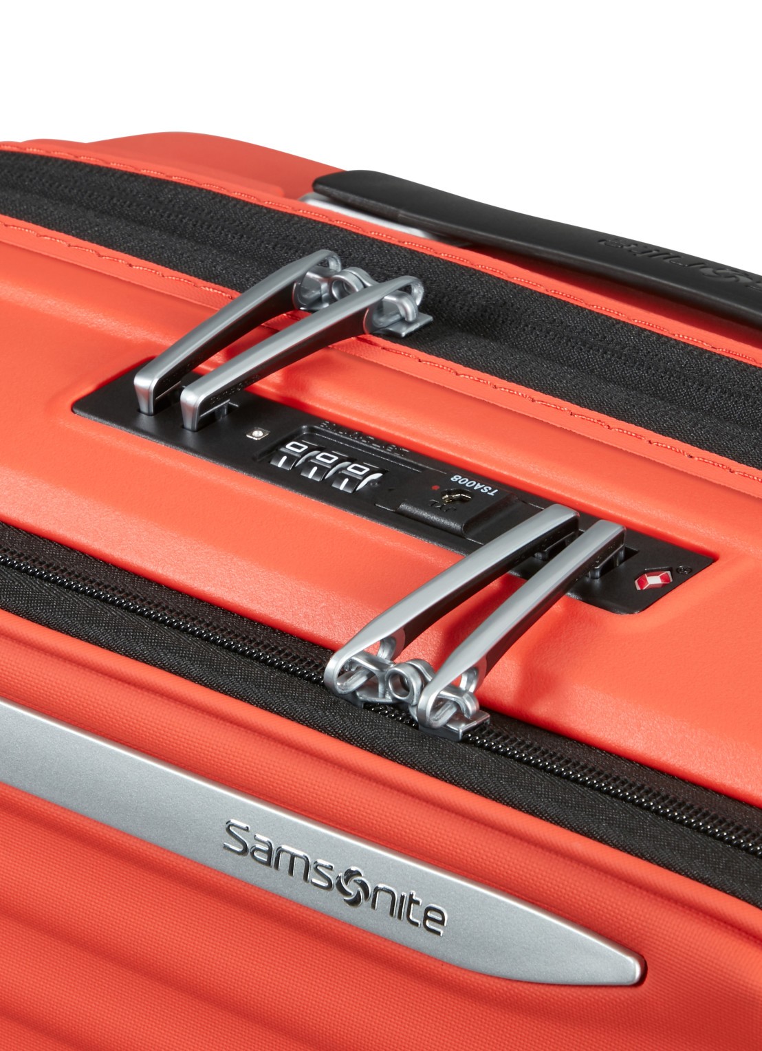 Samsonite Upscape vergrootbare spinner 55 cm - detail 5 oranjerood