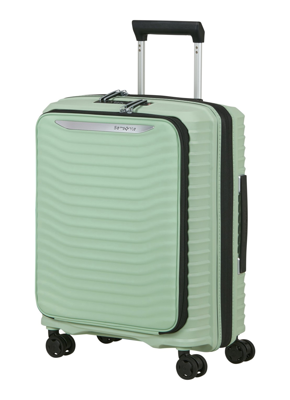 Samsonite Upscape vergrootbare spinner 55 cm - voorkant 2 lindegroen