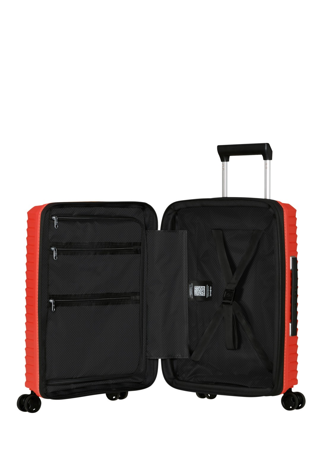 Samsonite Upscape vergrootbare spinner 55 cm - achterkant 4 rood