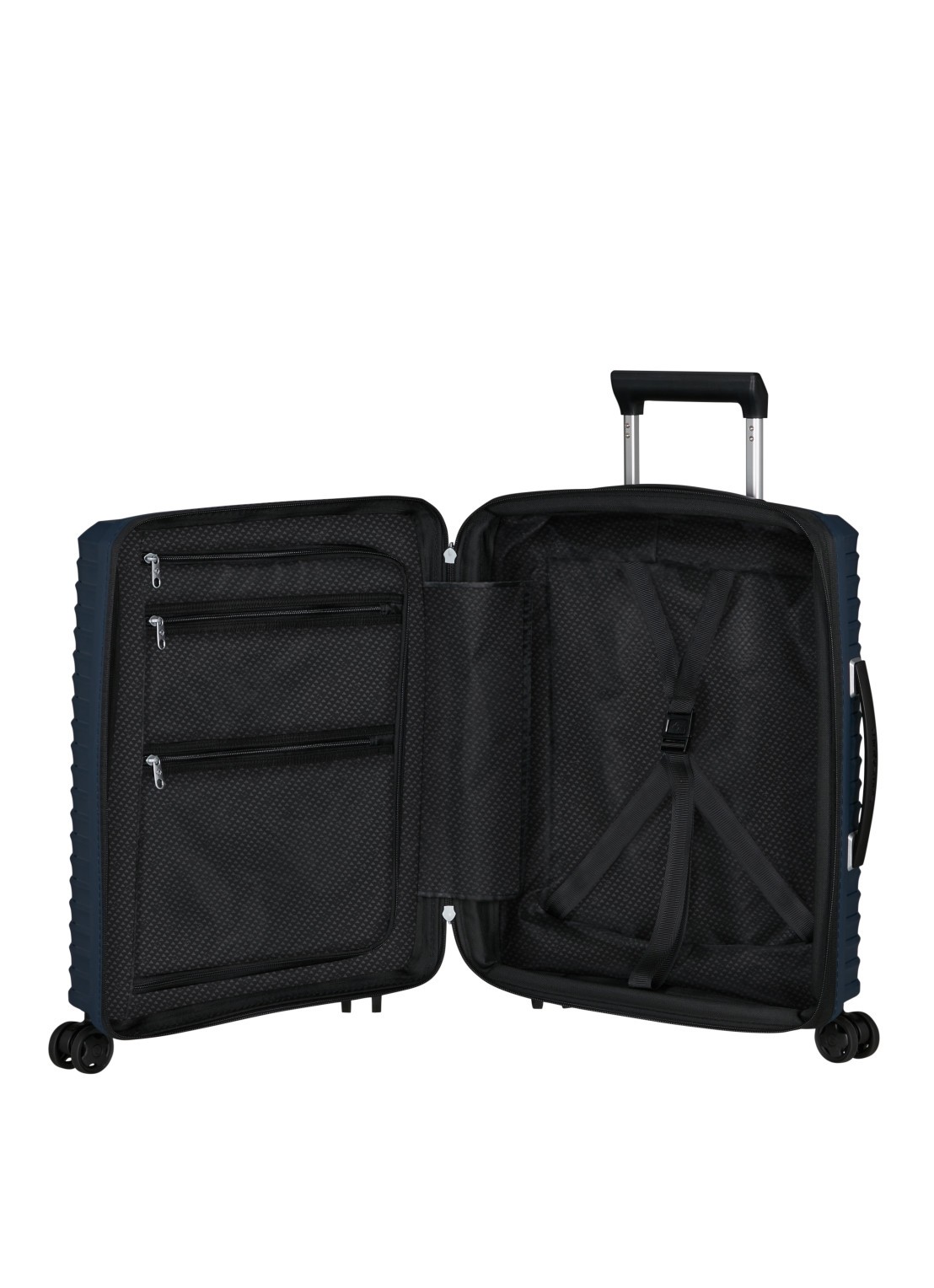 Samsonite Upscape vergrootbare spinner 55 cm - achterkant 2 donkerblauw