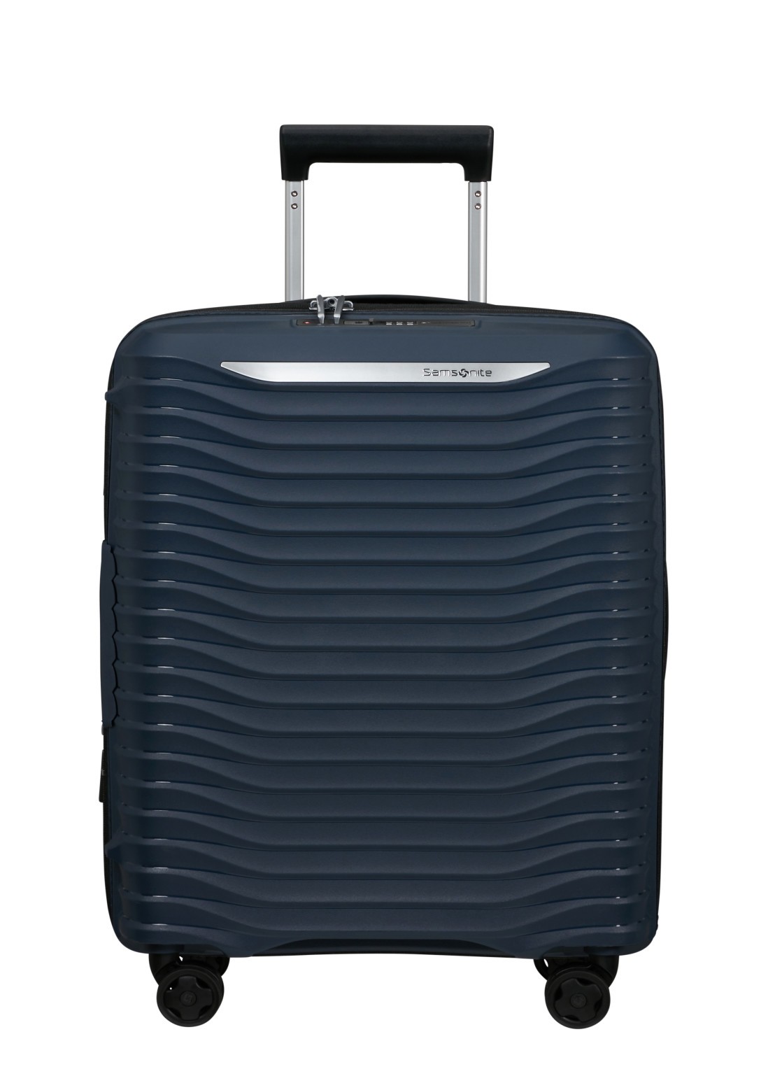 Samsonite Upscape vergrootbare spinner 55 cm - voorkant 3 donkerblauw