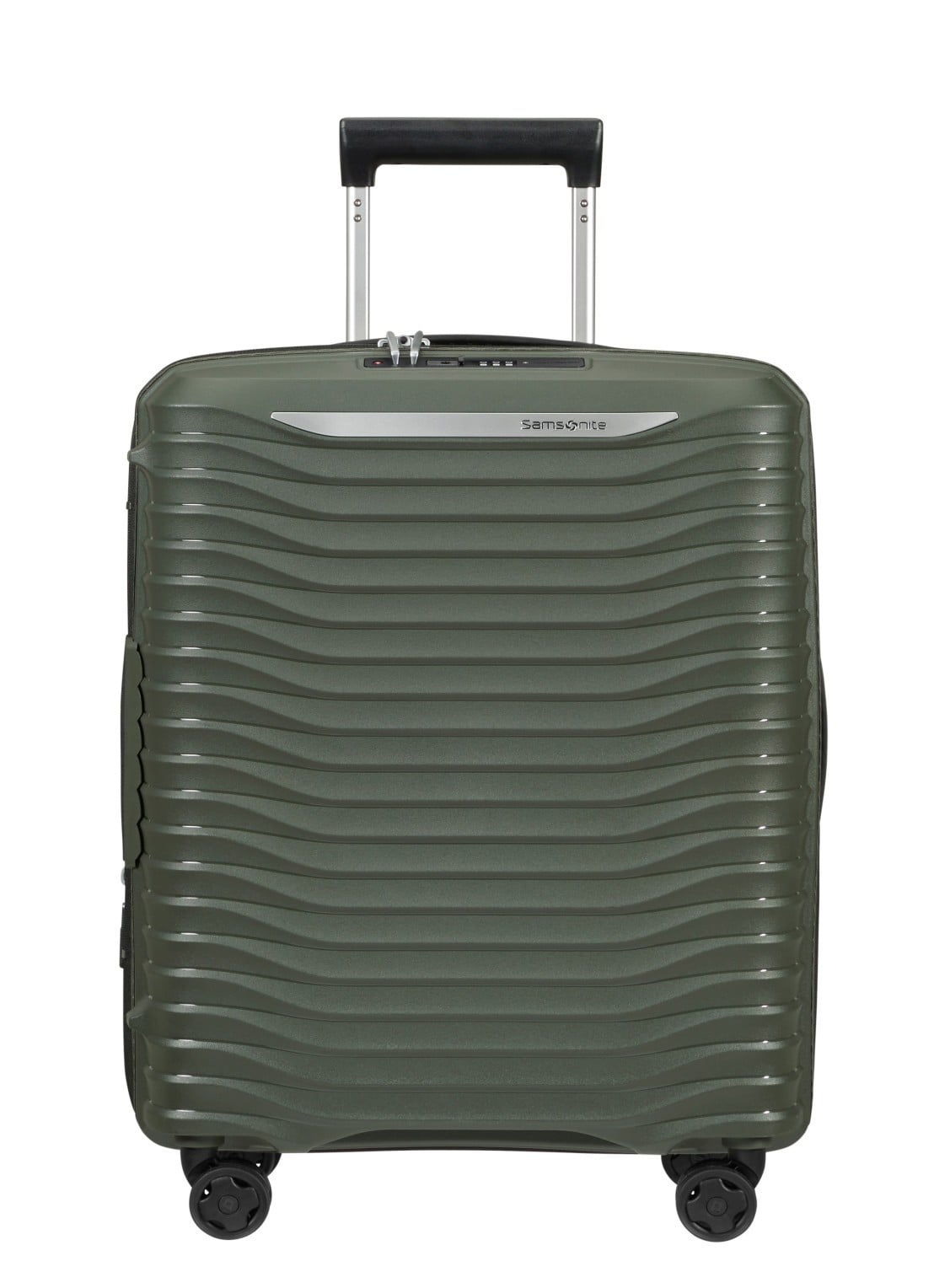 Samsonite Upscape vergrootbare spinner 55 cm - voorkant 3 olijfgroen