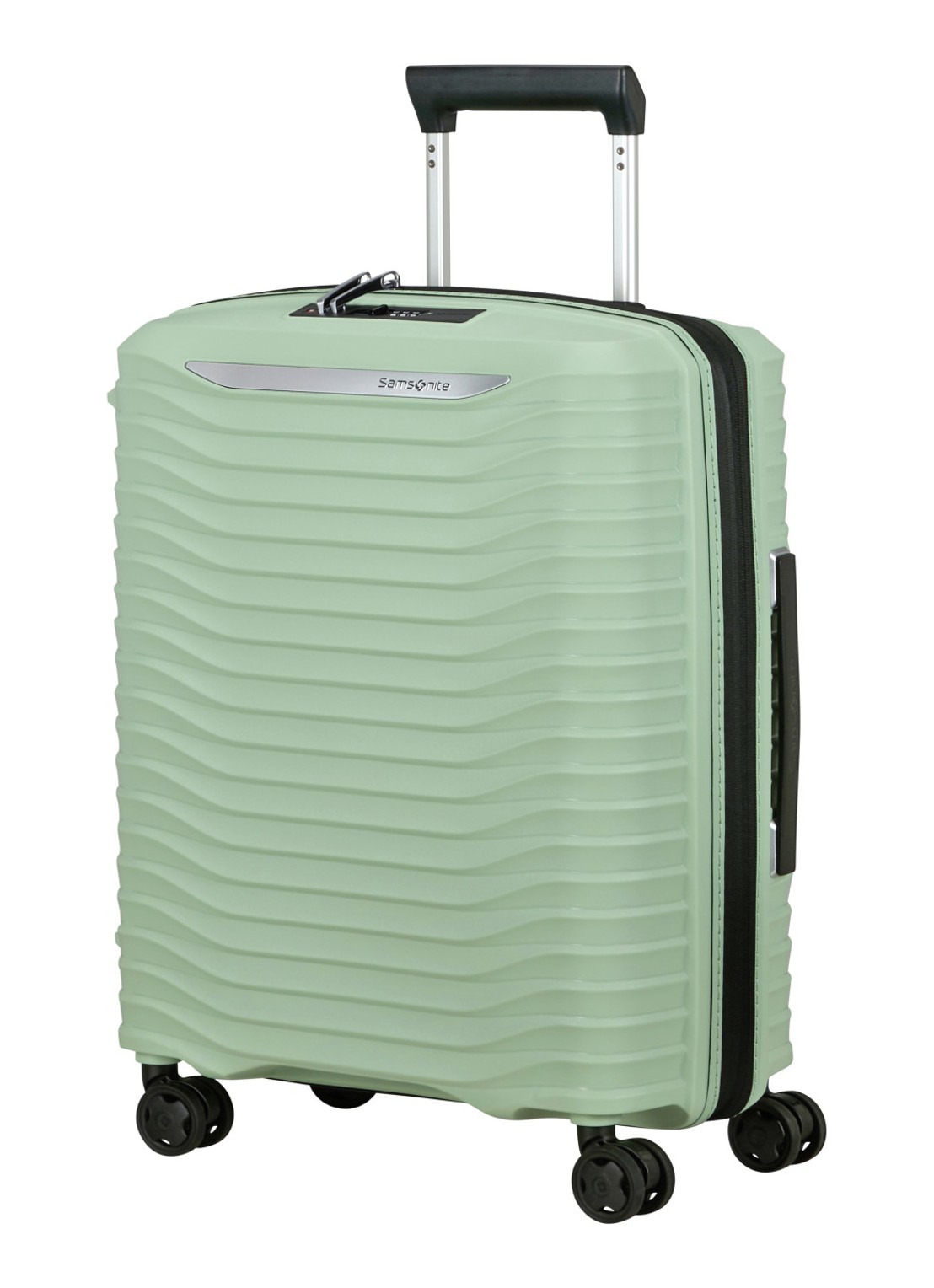 Samsonite Upscape vergrootbare spinner 55 cm - voorkant 2 lichtgroen