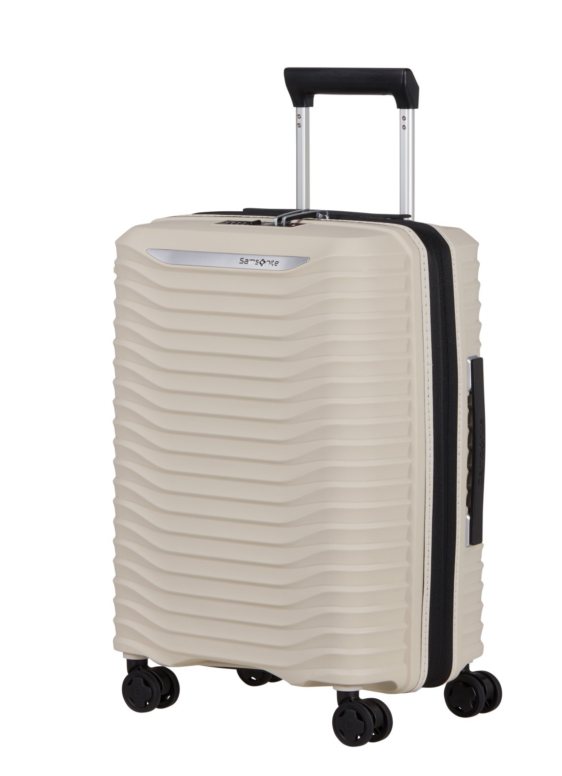 Samsonite Upscape vergrootbare spinner 55 cm - voorkant 3 zand