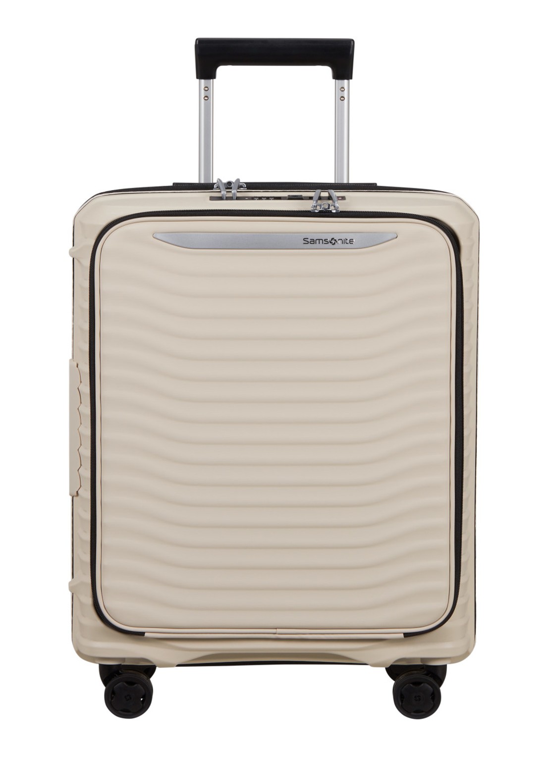 Samsonite Upscape vergrootbare spinner 55 cm - voorkant 4 zand