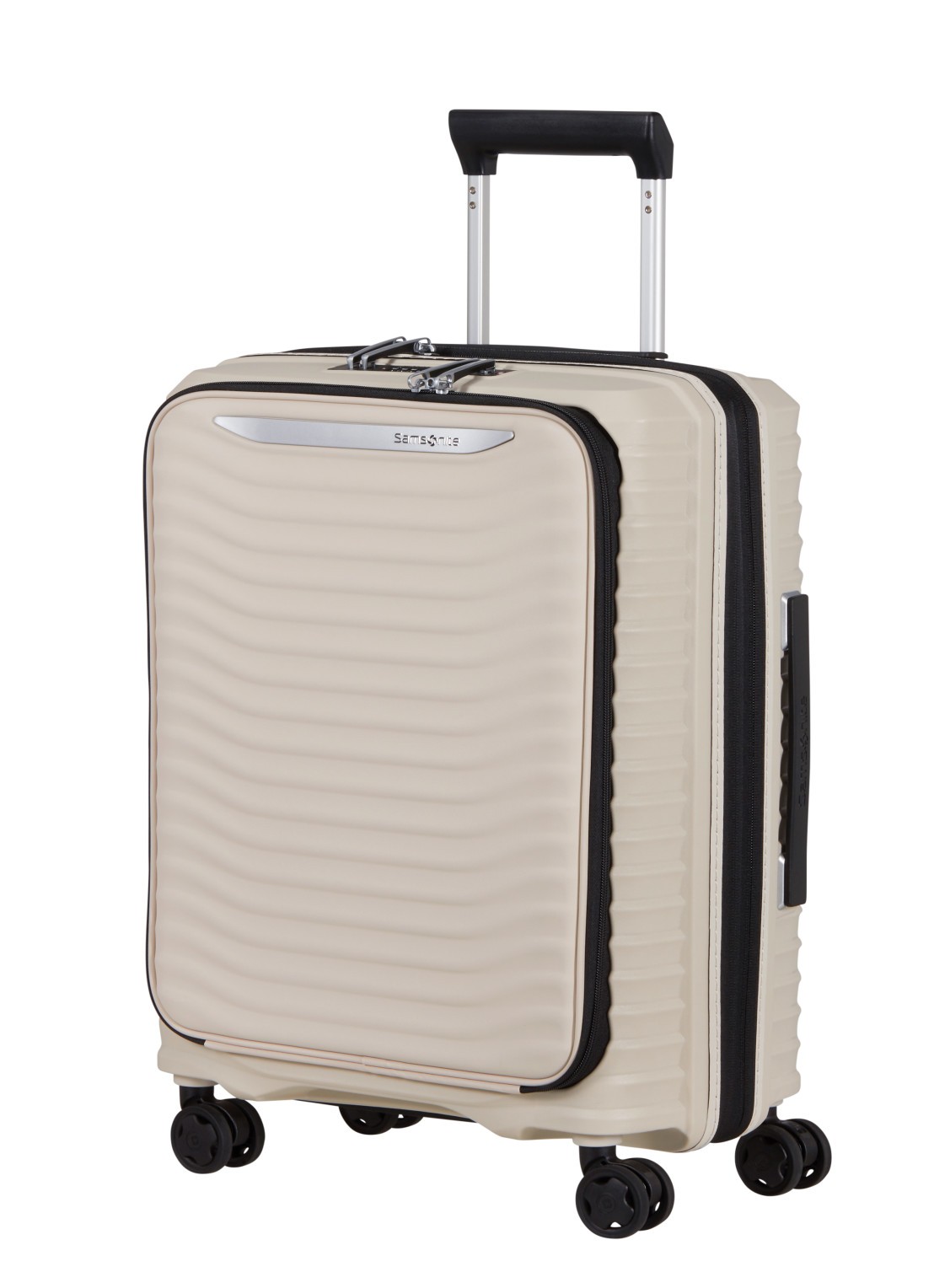 Samsonite Upscape vergrootbare spinner 55 cm - voorkant 5 zand
