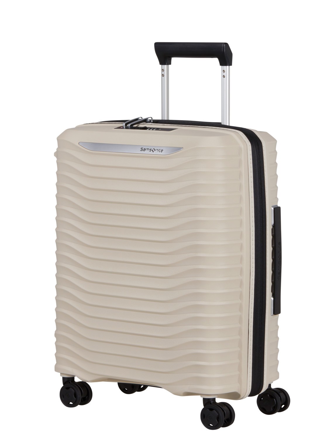Samsonite Upscape vergrootbare spinner 55 cm - voorkant 4 zand